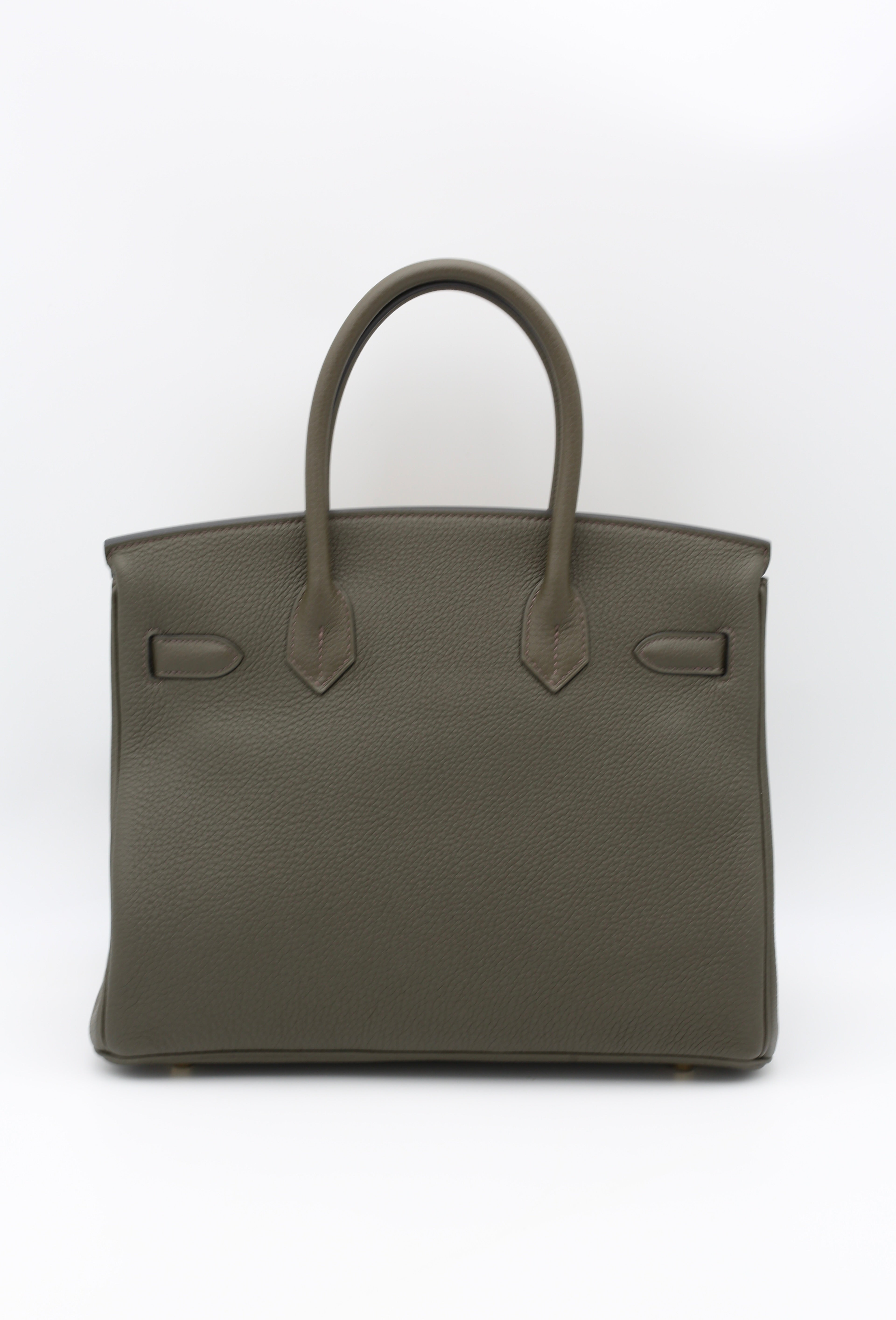 HERMÈS BIRKIN30 VERT GRIS TOGO GOLD HARDWARE Y STAMP