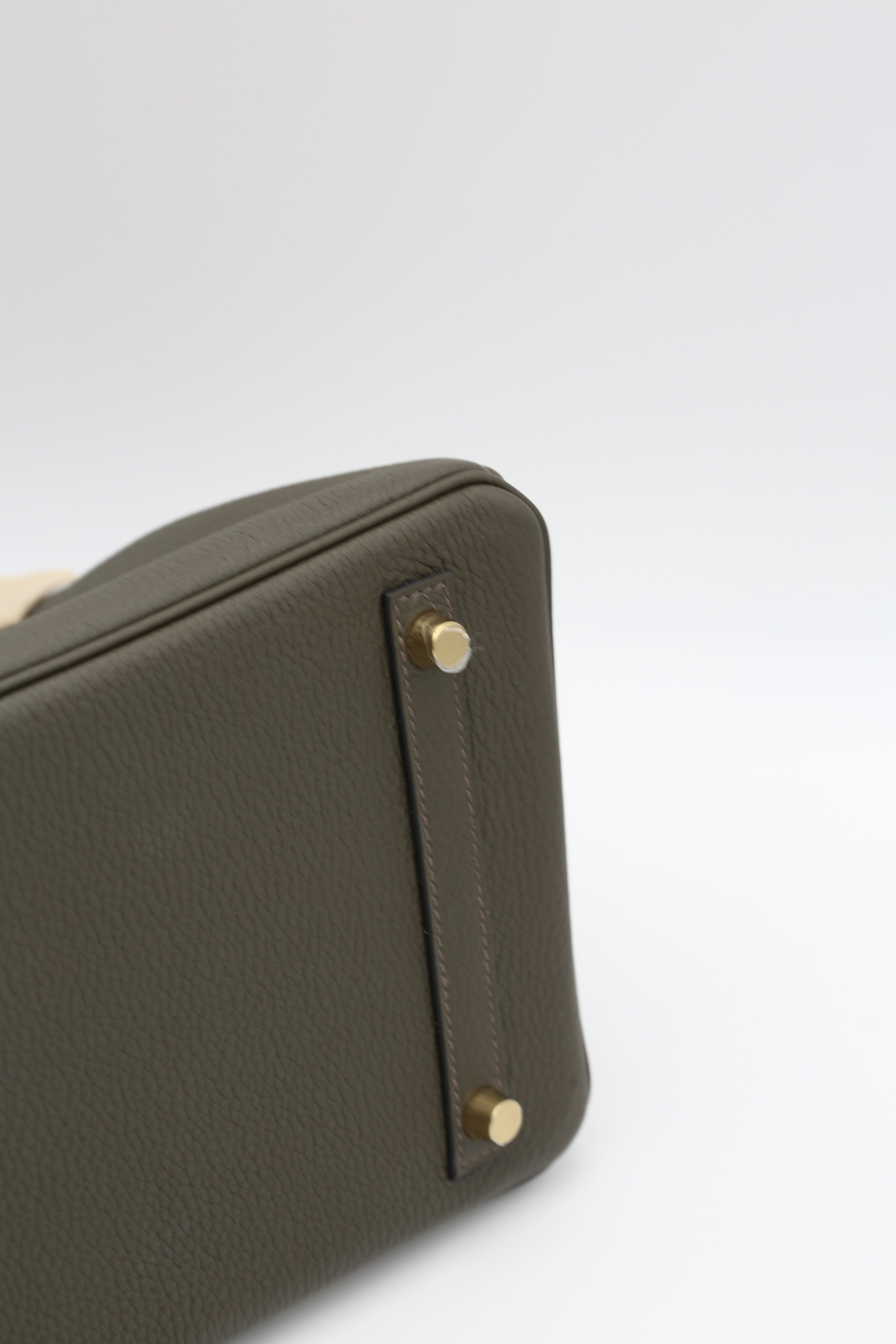 HERMÈS BIRKIN30 VERT GRIS TOGO GOLD HARDWARE Y STAMP