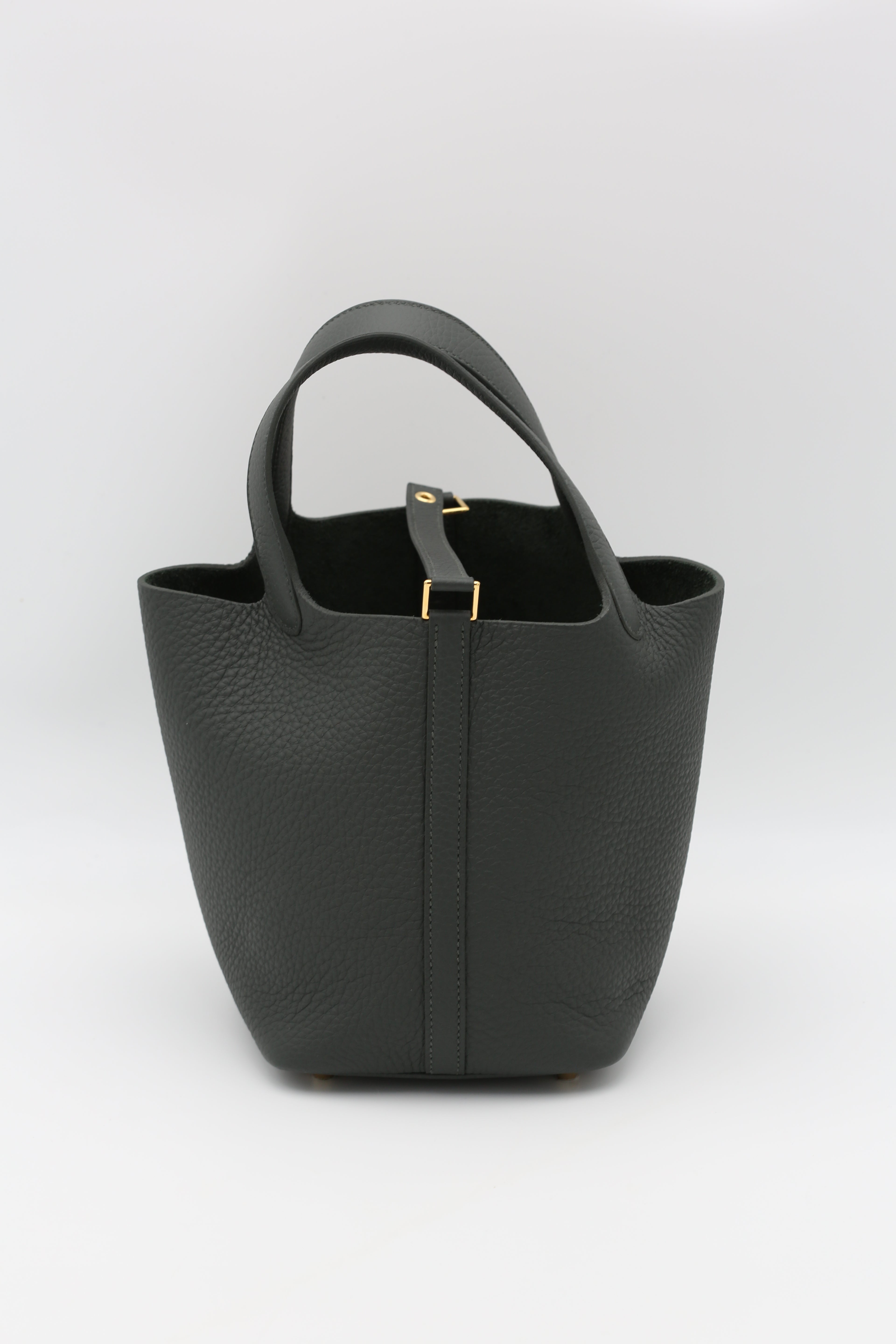 HERMÈS PICOTIN18 Q0 VERT MANGROVE CLEMENCE GOLD HARDWARE K STAMP