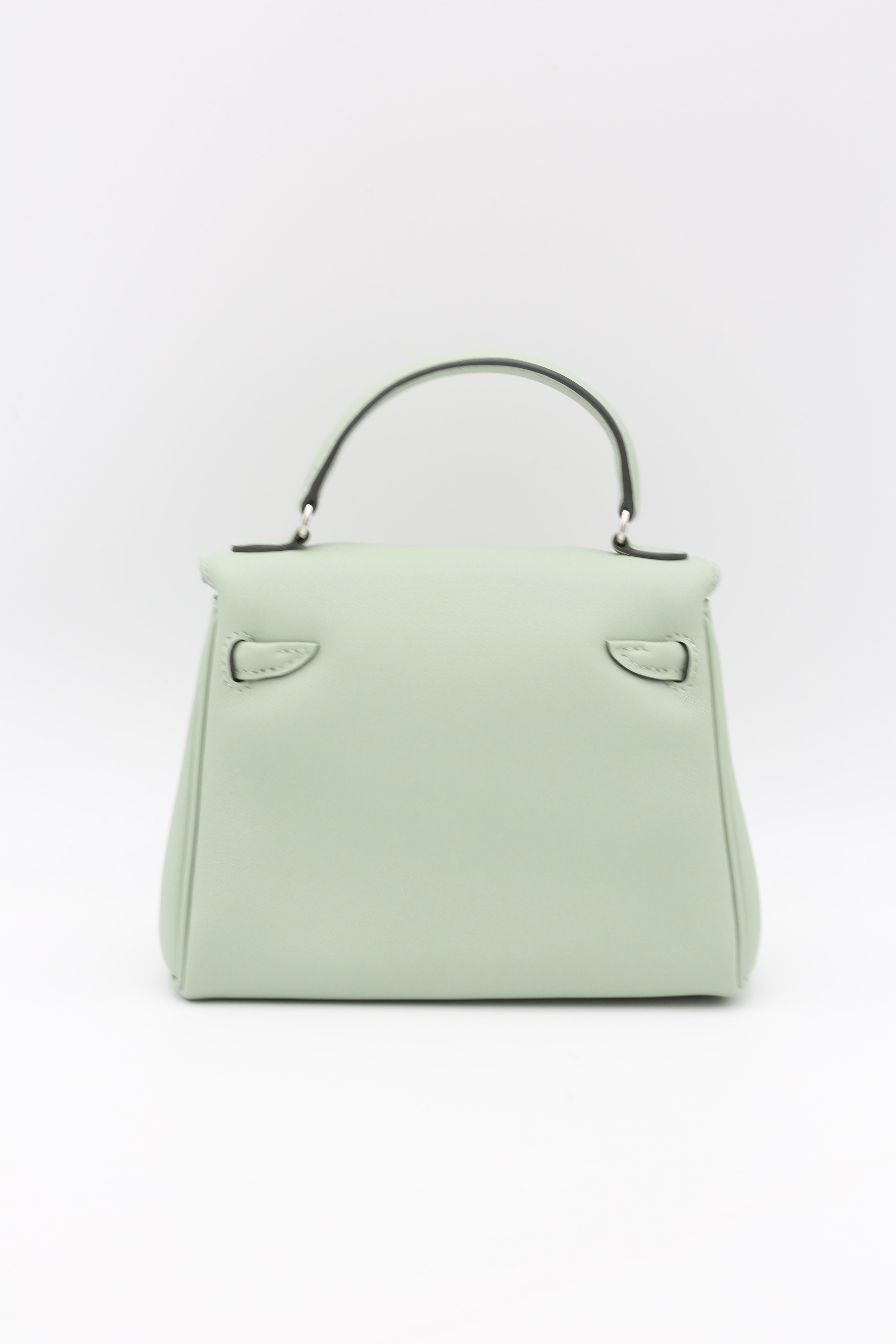 HERMÈS KELLY DOLL 6U VERT D'EAU SWIFT SILVER HARDWARE G STAMP