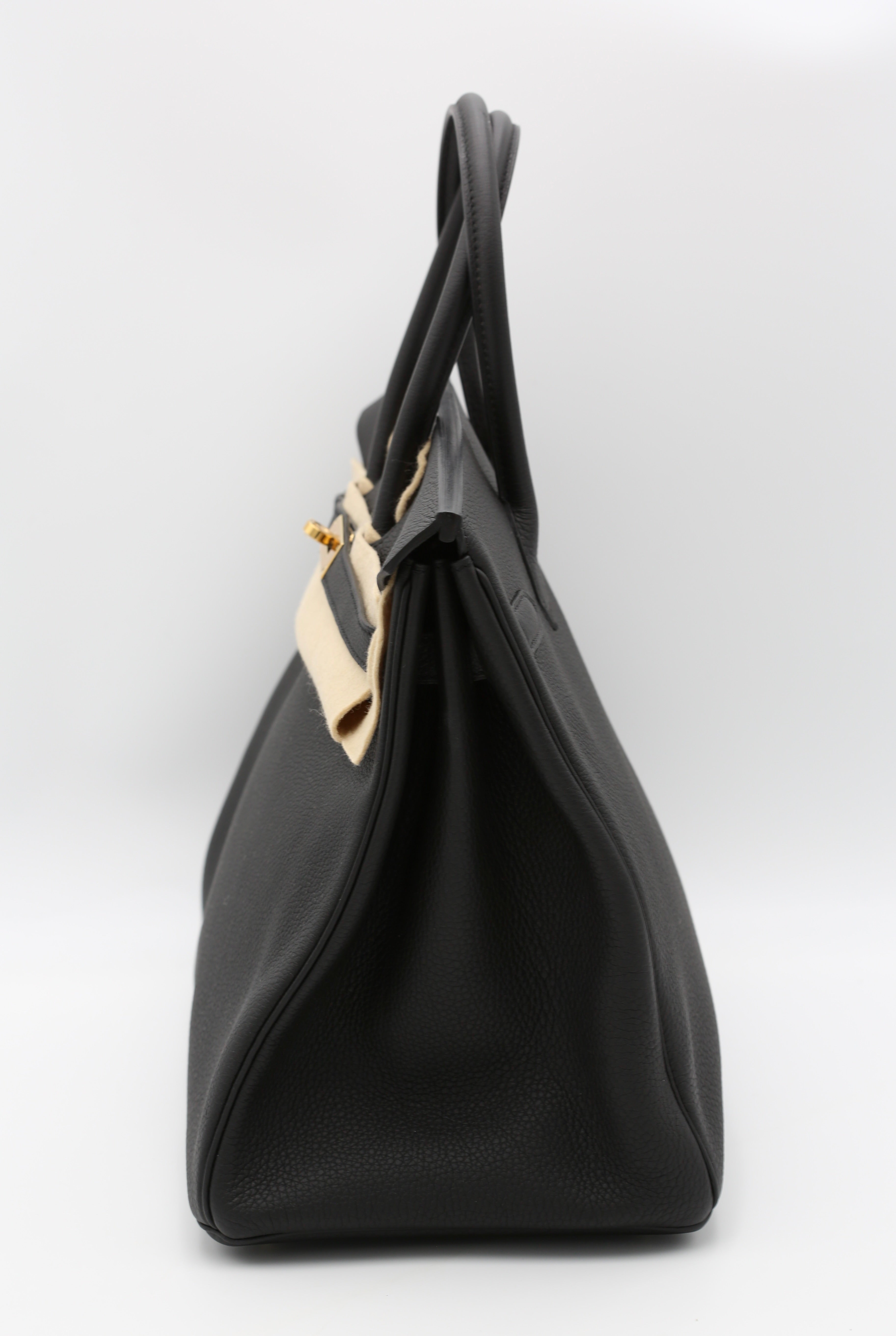 HERMÈS BIRKIN35 BLACK TOGO GOLD HARDWARE C STAMP
