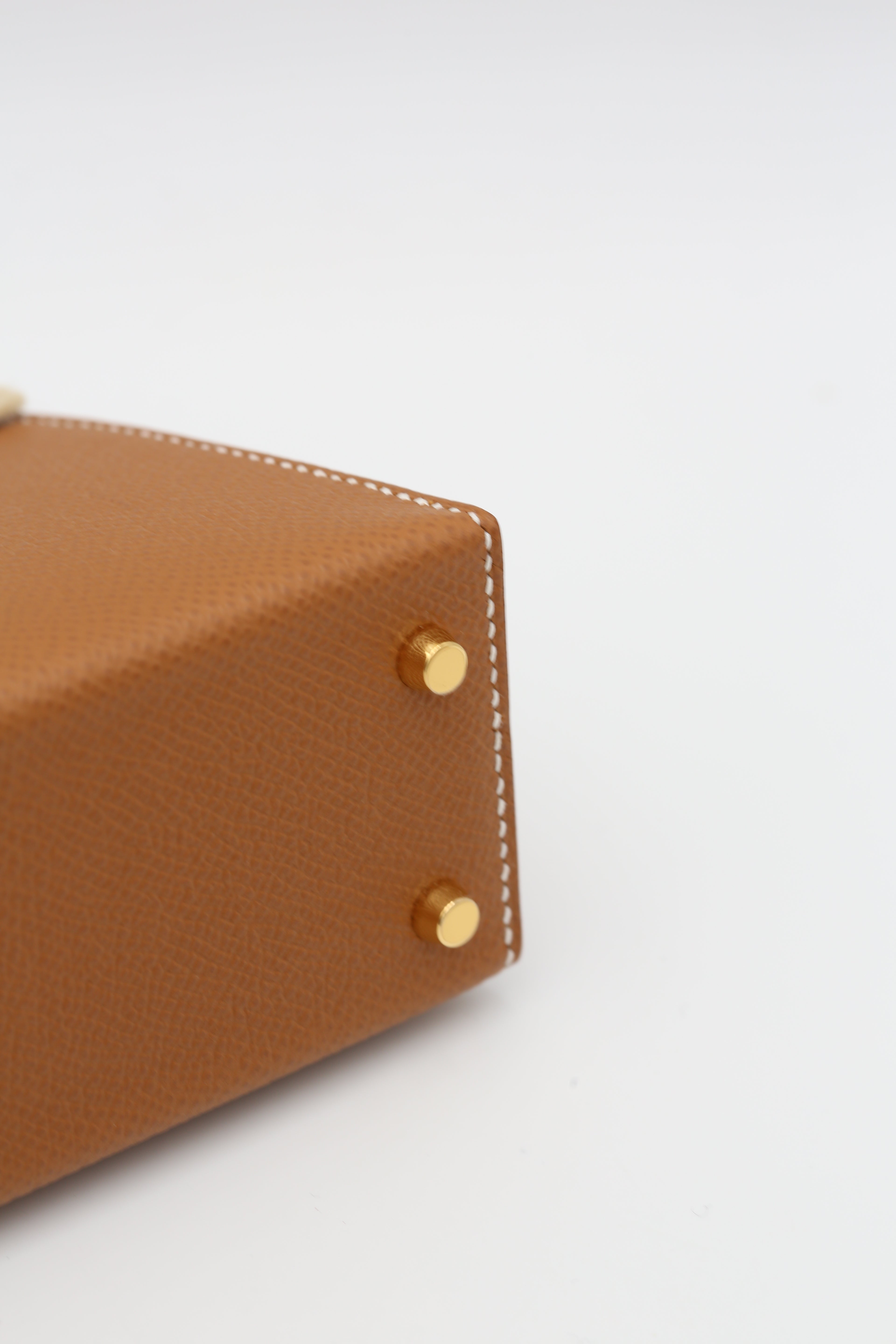 HERMÈS MINI KELLY II GOLD EPSOM SELLIER GOLD HARDWARE G STAMP