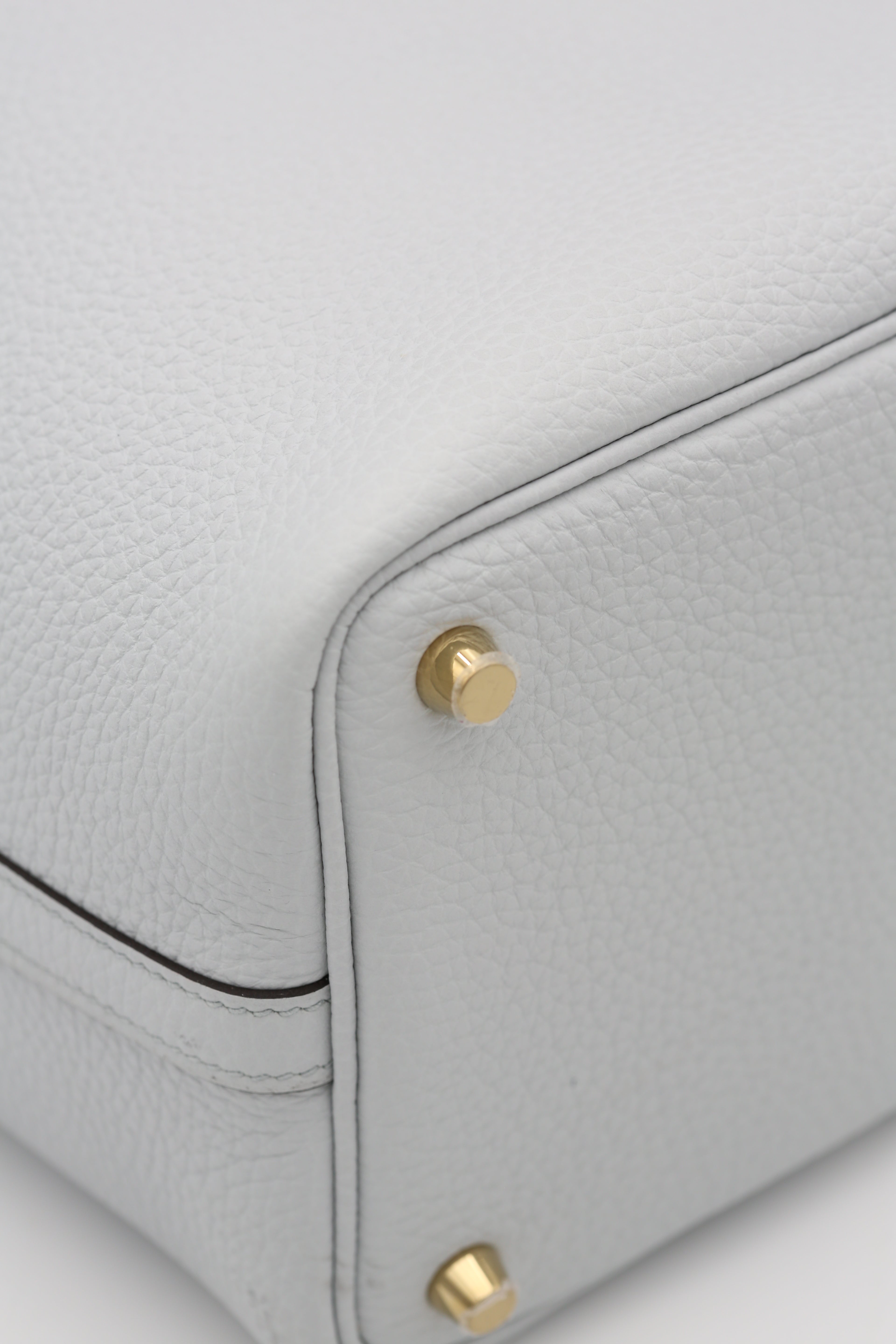 HERMÈS PICOTIN18 BLEU PALE TOGO GOLD HARDWARE B STAMP