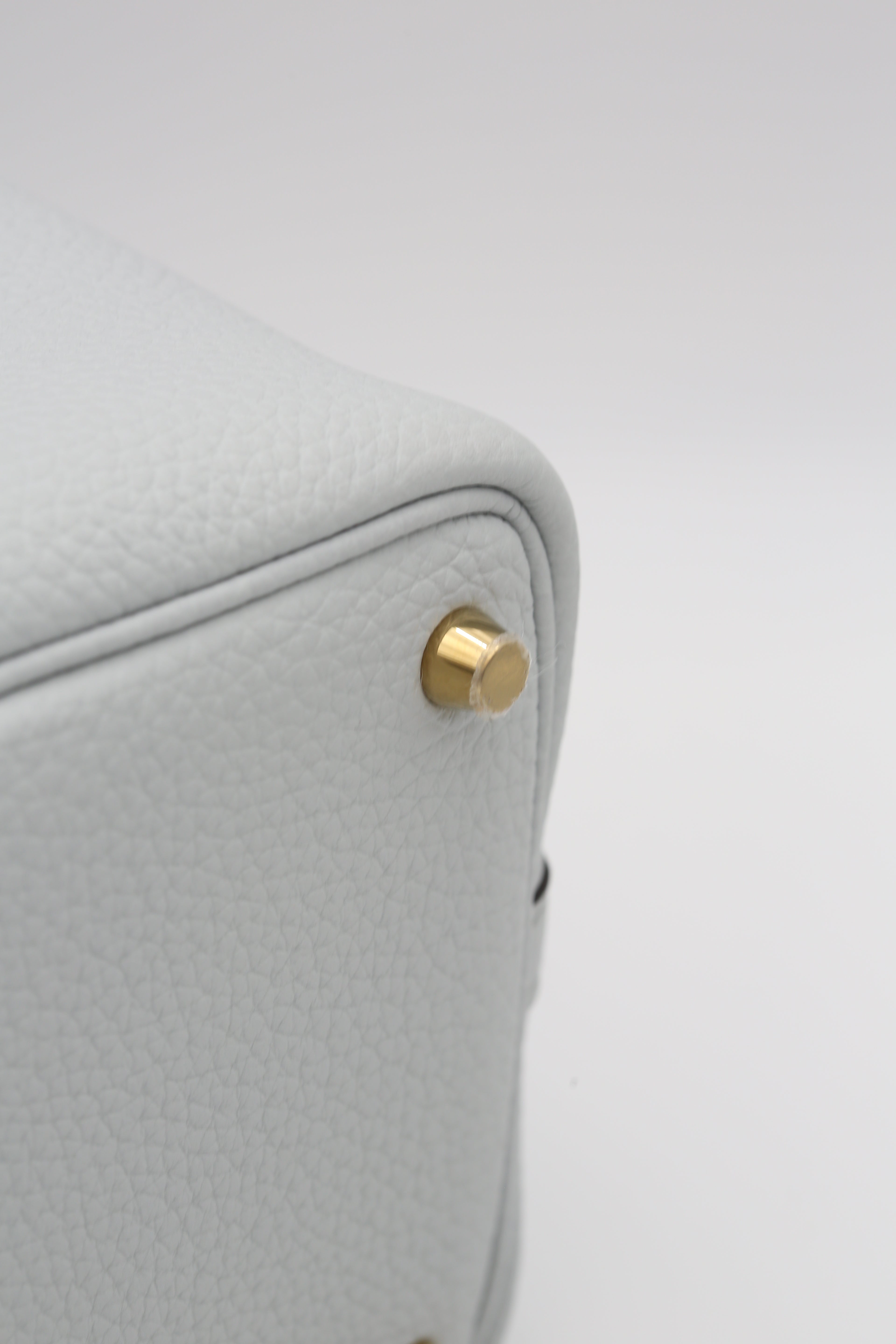 HERMÈS PICOTIN18 BLEU PALE TOGO GOLD HARDWARE B STAMP