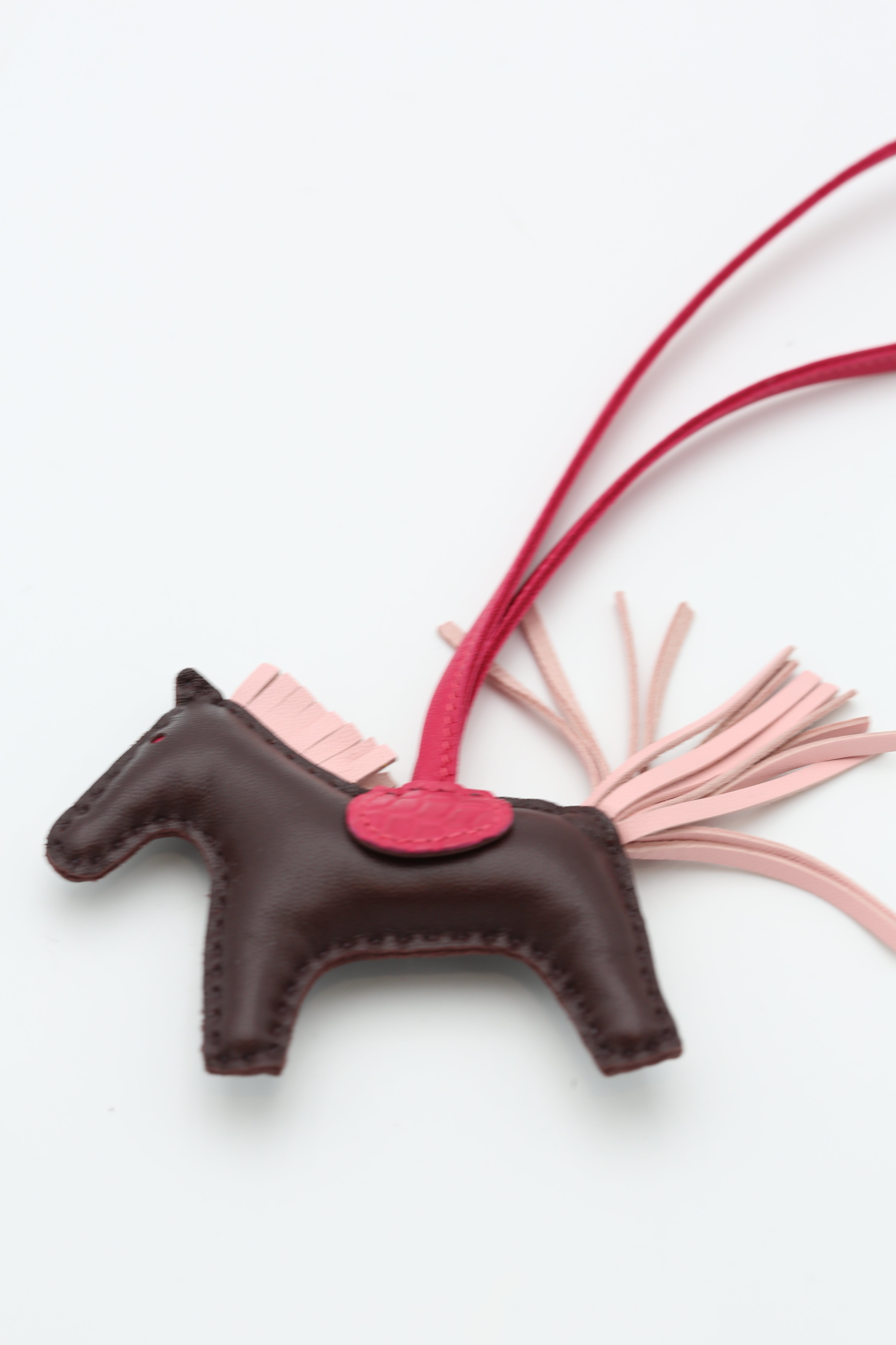 HERMÈS RODEO PM CHARM BROWN/ROSE