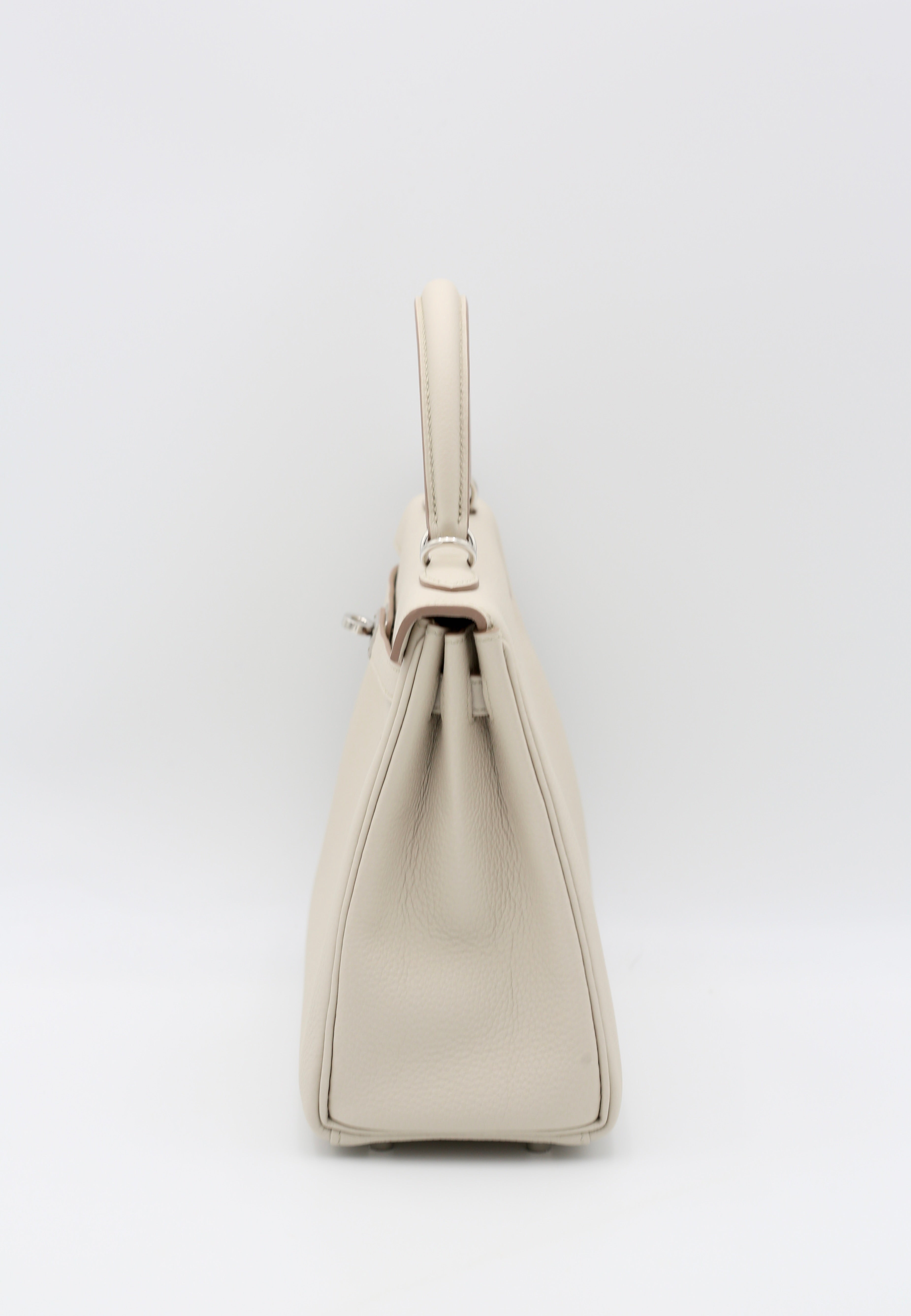 HERMÈS KELLY25 BETON/GRIS TOGO SILVER HARDWARE K STAMP