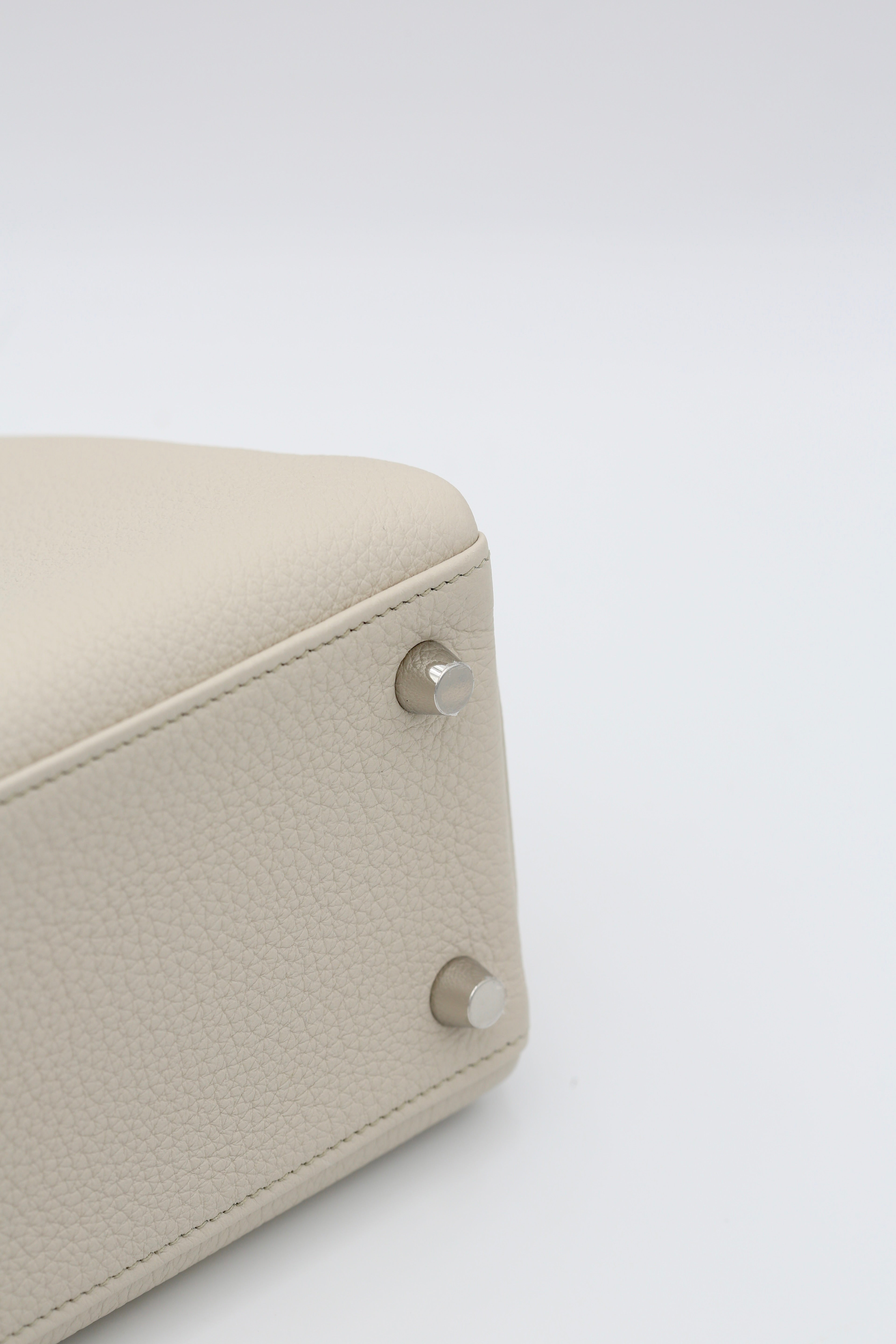 HERMÈS KELLY25 BETON/GRIS TOGO SILVER HARDWARE K STAMP