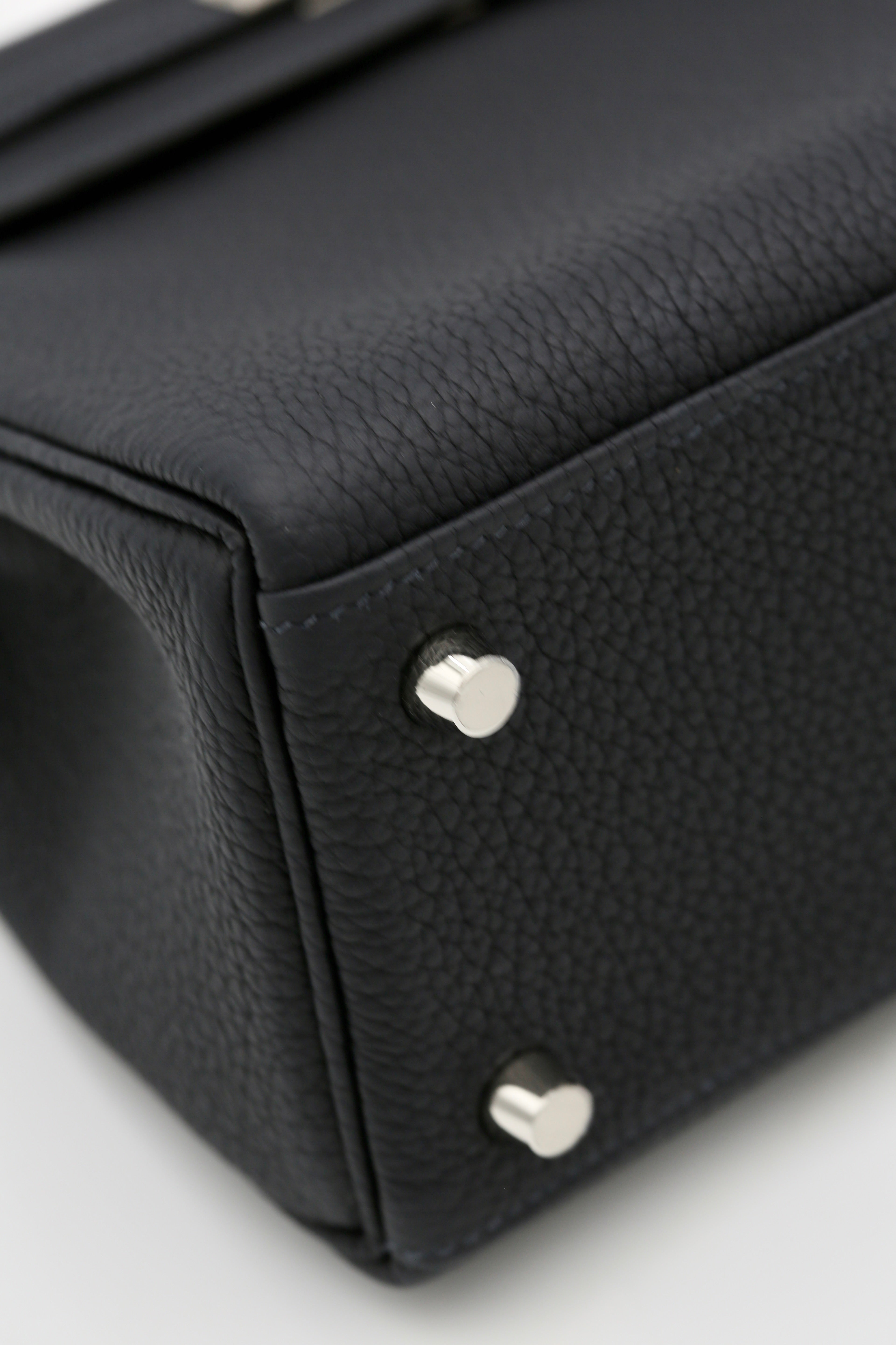HERMÈS KELLY25 CABAN/BLEU TOGO SILVER HARDWARE W STAMP
