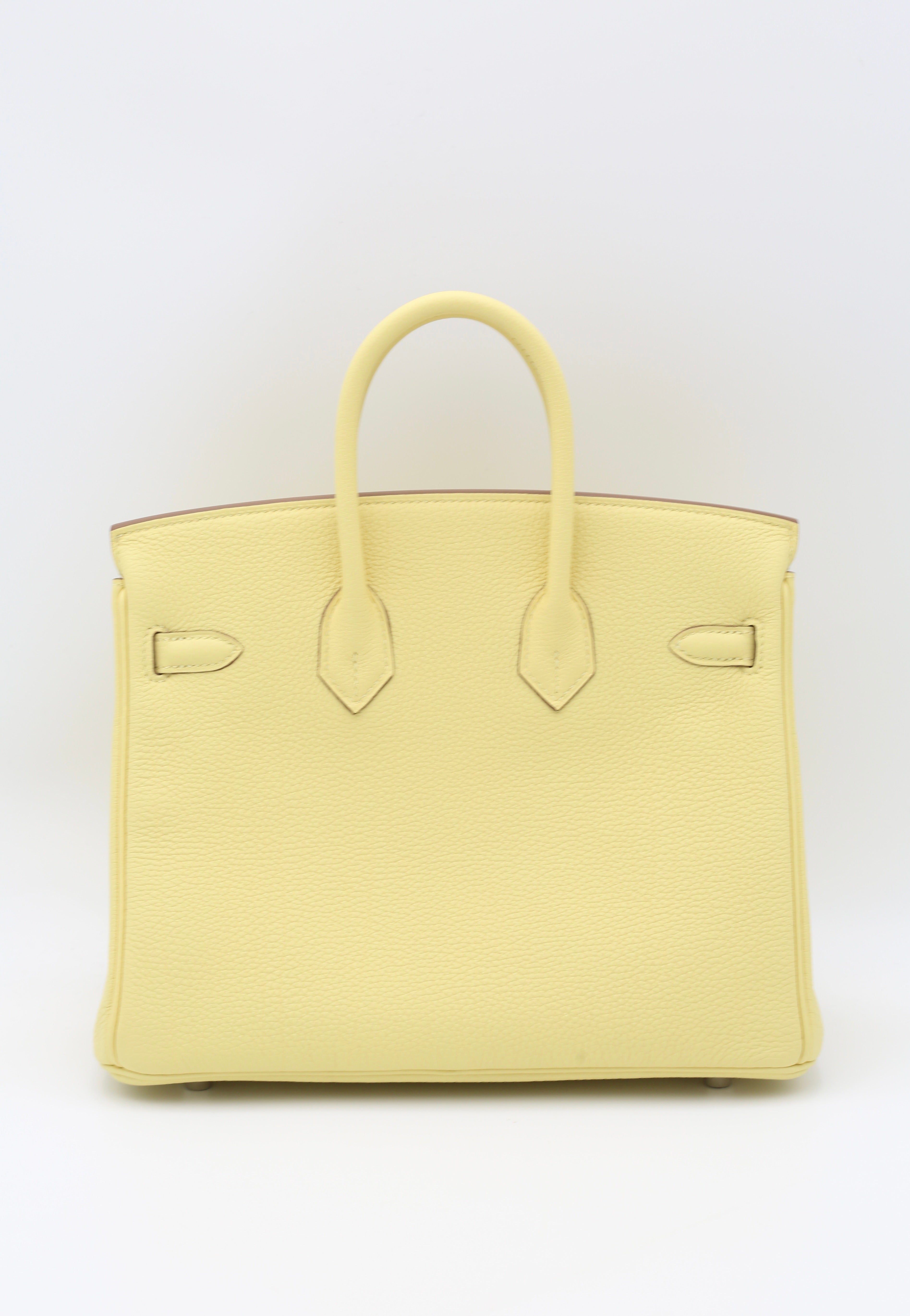 HERMÈS BIRKIN25 JAUNE POUSSIN TOGO SILVER HARDWARE W STAMP