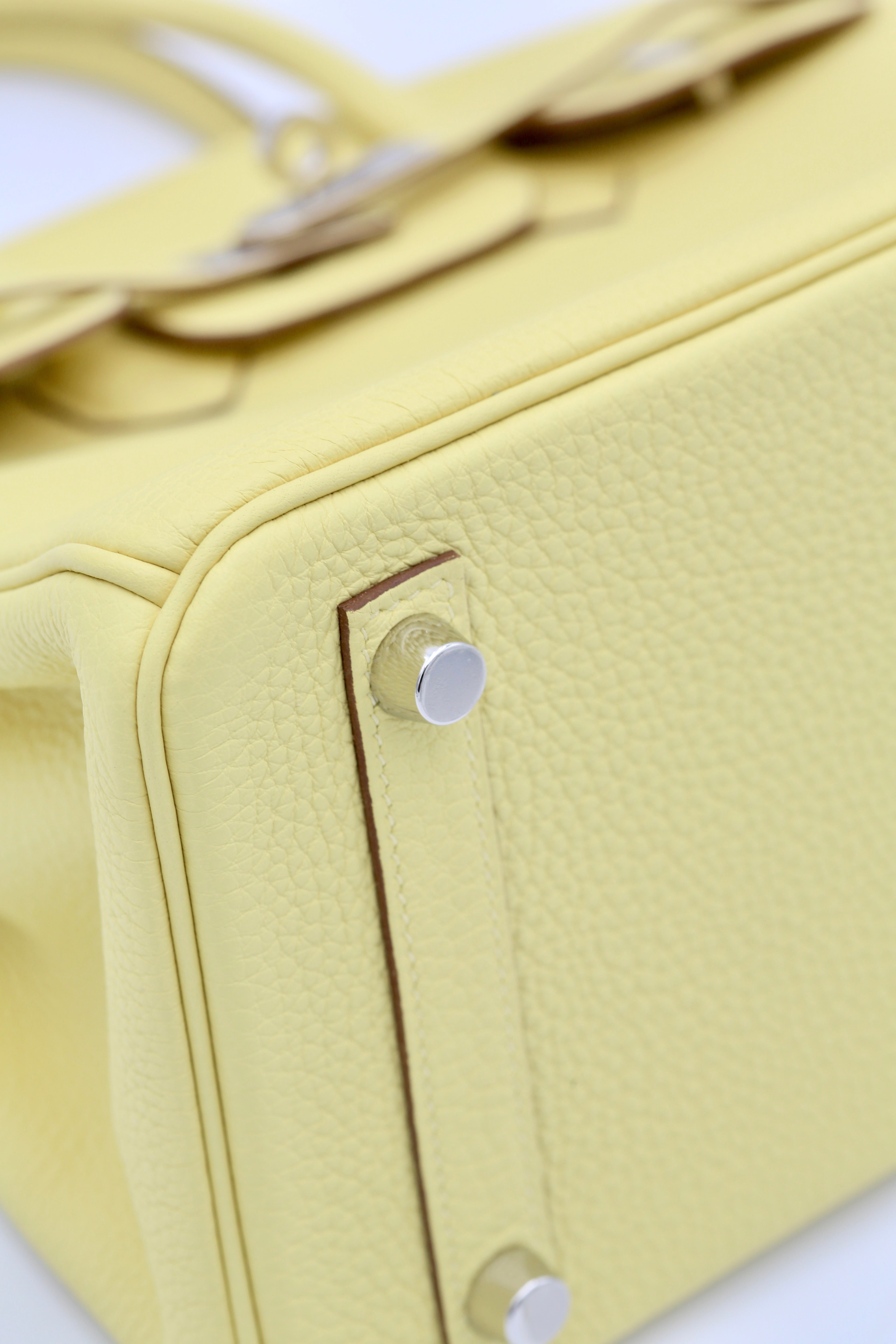 HERMÈS BIRKIN25 JAUNE POUSSIN TOGO SILVER HARDWARE W STAMP