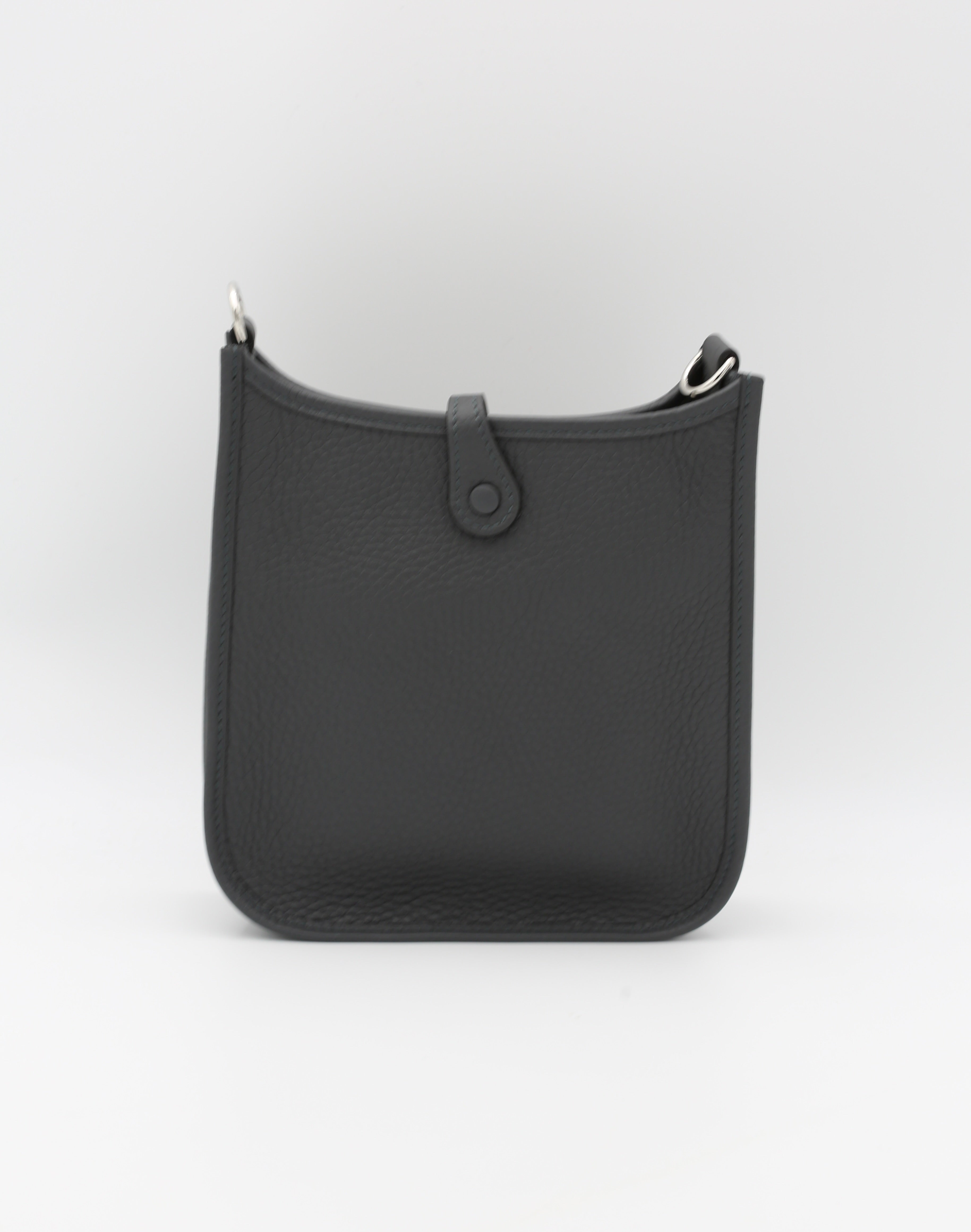 HERMÈS MINI EVELYN GRIS MISTY CLEMENCE ILVER HARDWARE G STAMP