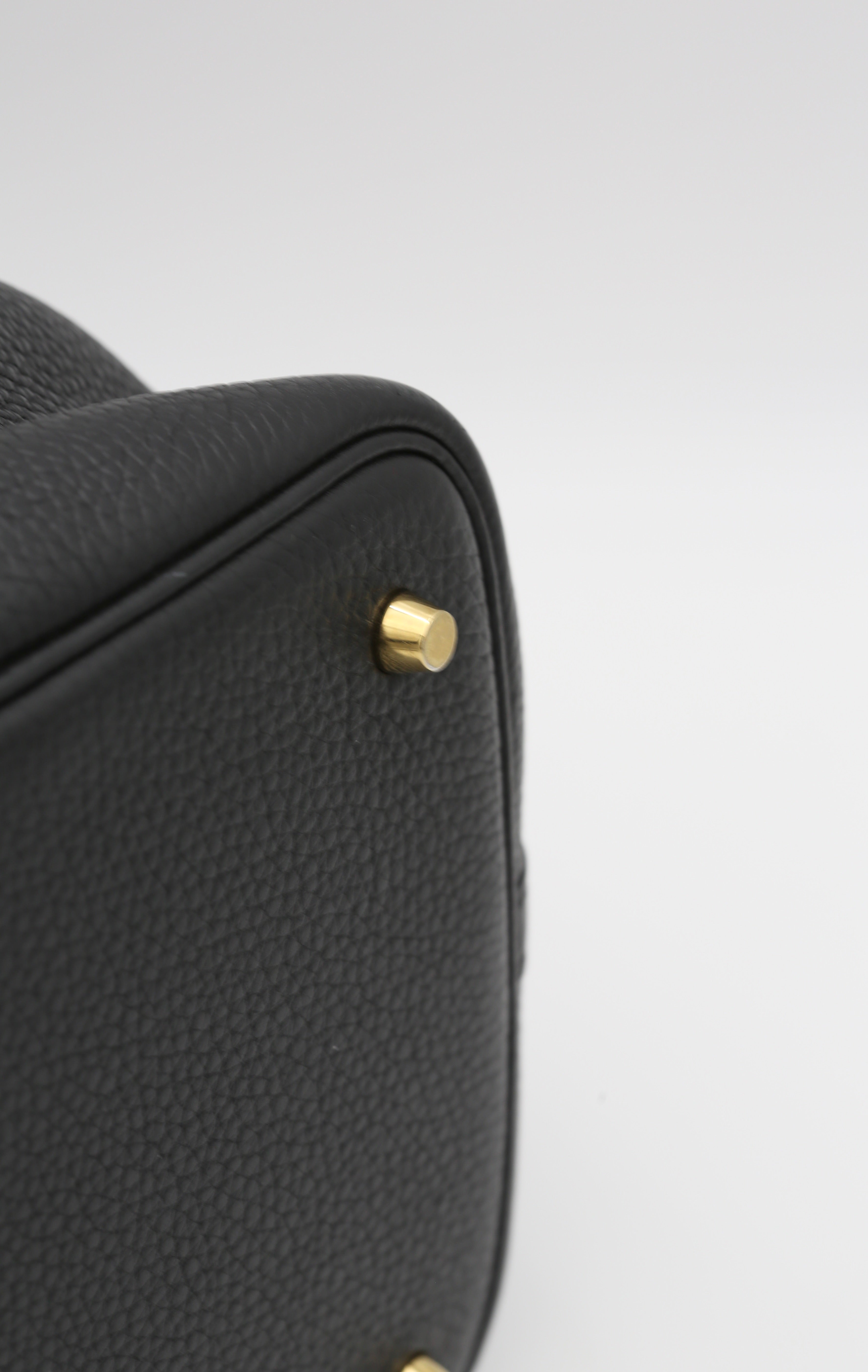 HERMÈS PICOTIN22 NOIR TOUCH GOLD HARDWARE Z STAMP