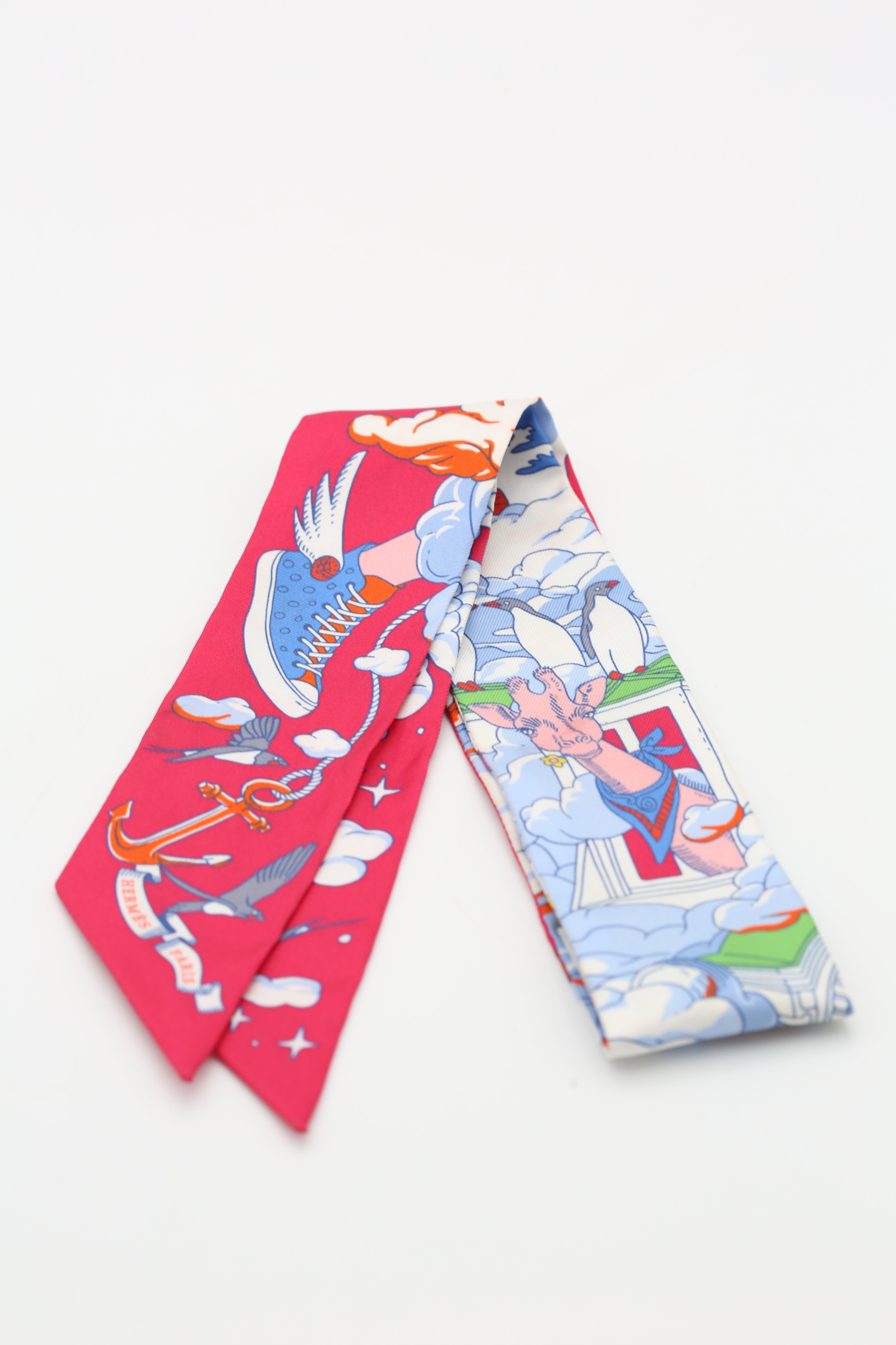 HERMÈS TWILLY EN LIBERIE MB/ROSE/BLEU/ROUGE