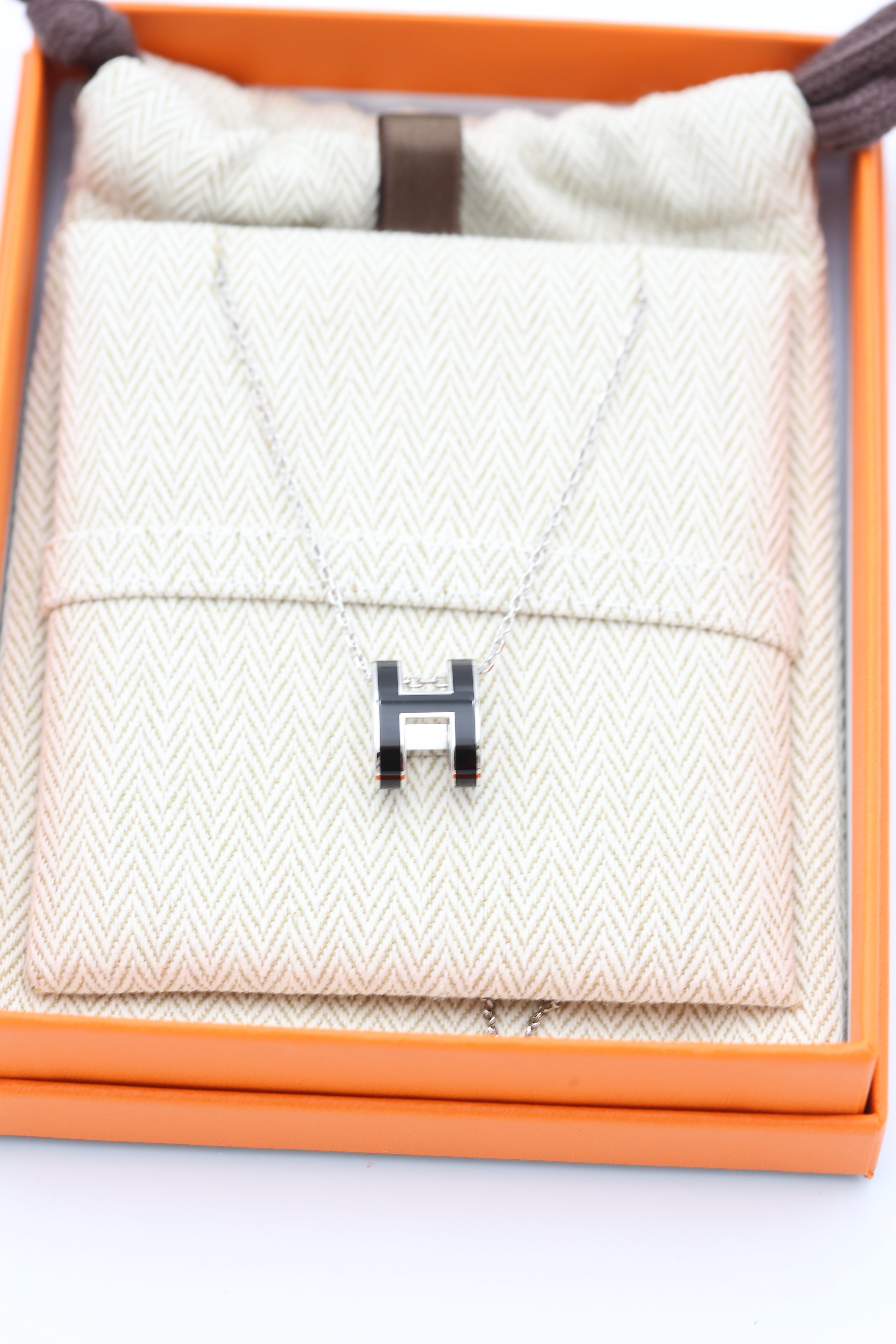 HERMÈS POP H PENDANT NOIR SILVER 2026