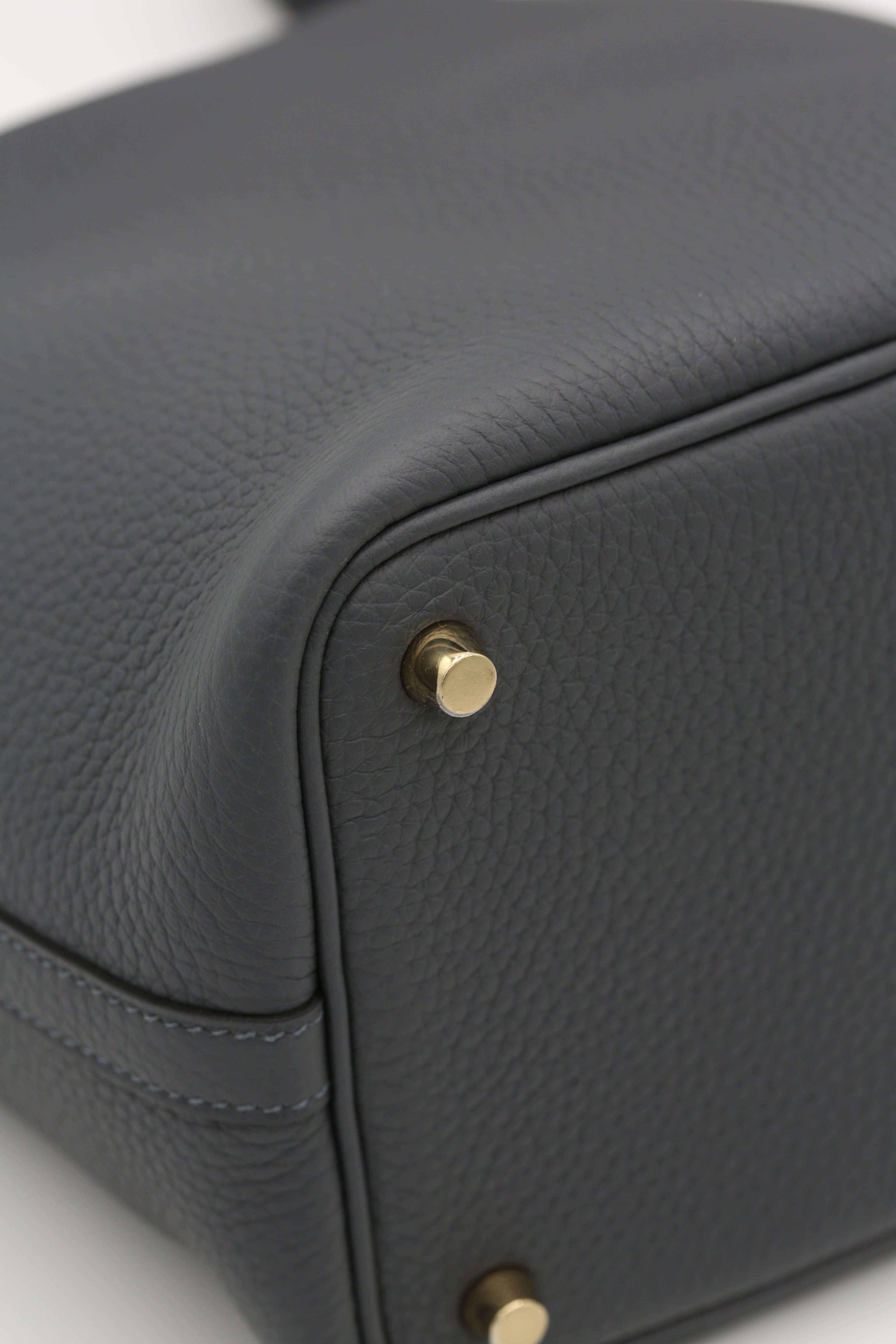 HERMÈS PICOTIN18 GRIS MISTY CLEMENCE GOLD HARDWARE G STAMP
