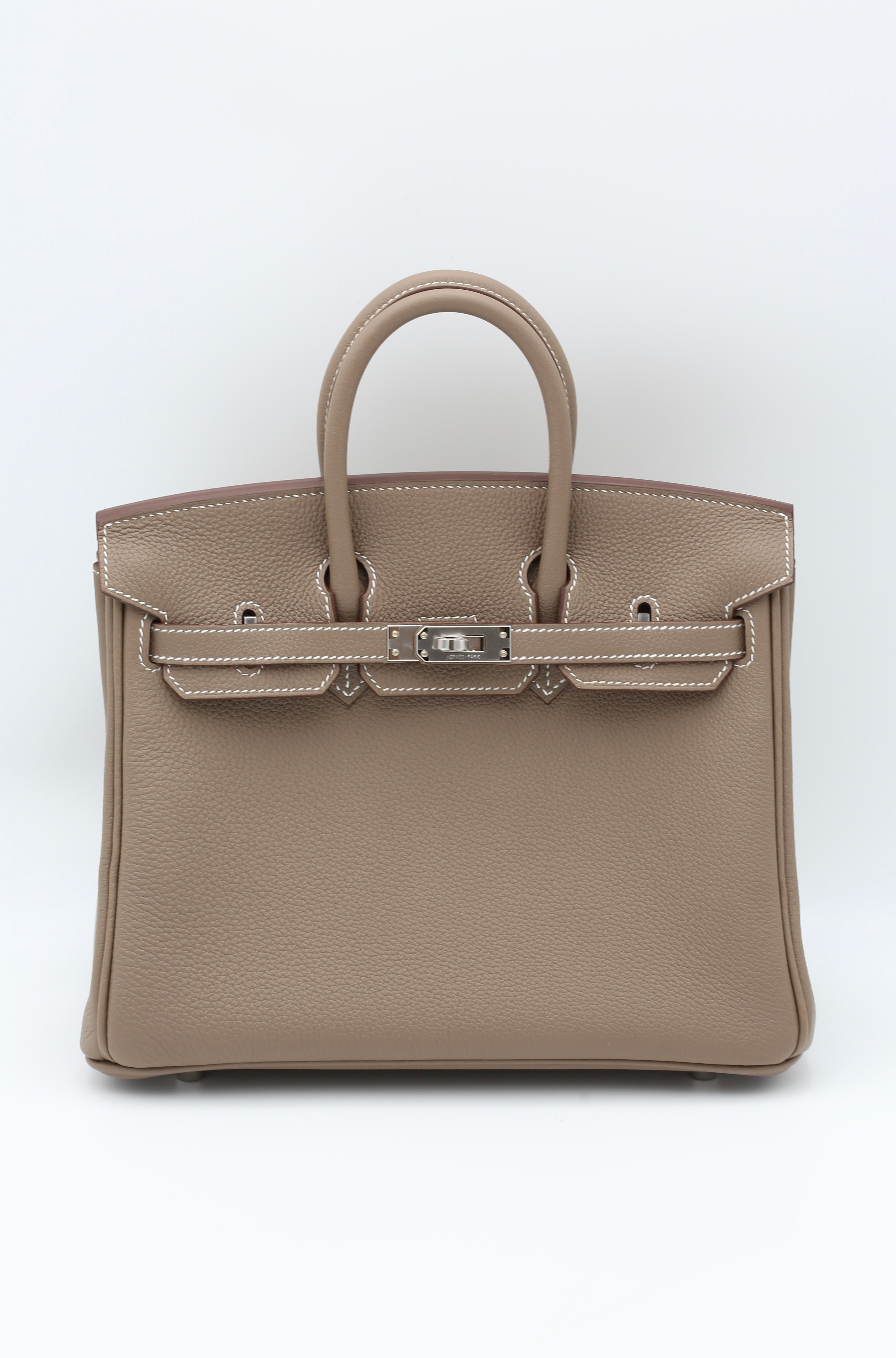 HERMÈS BIRKIN25 ETOUPE TOGO SILVER HARDWARE G STAMP