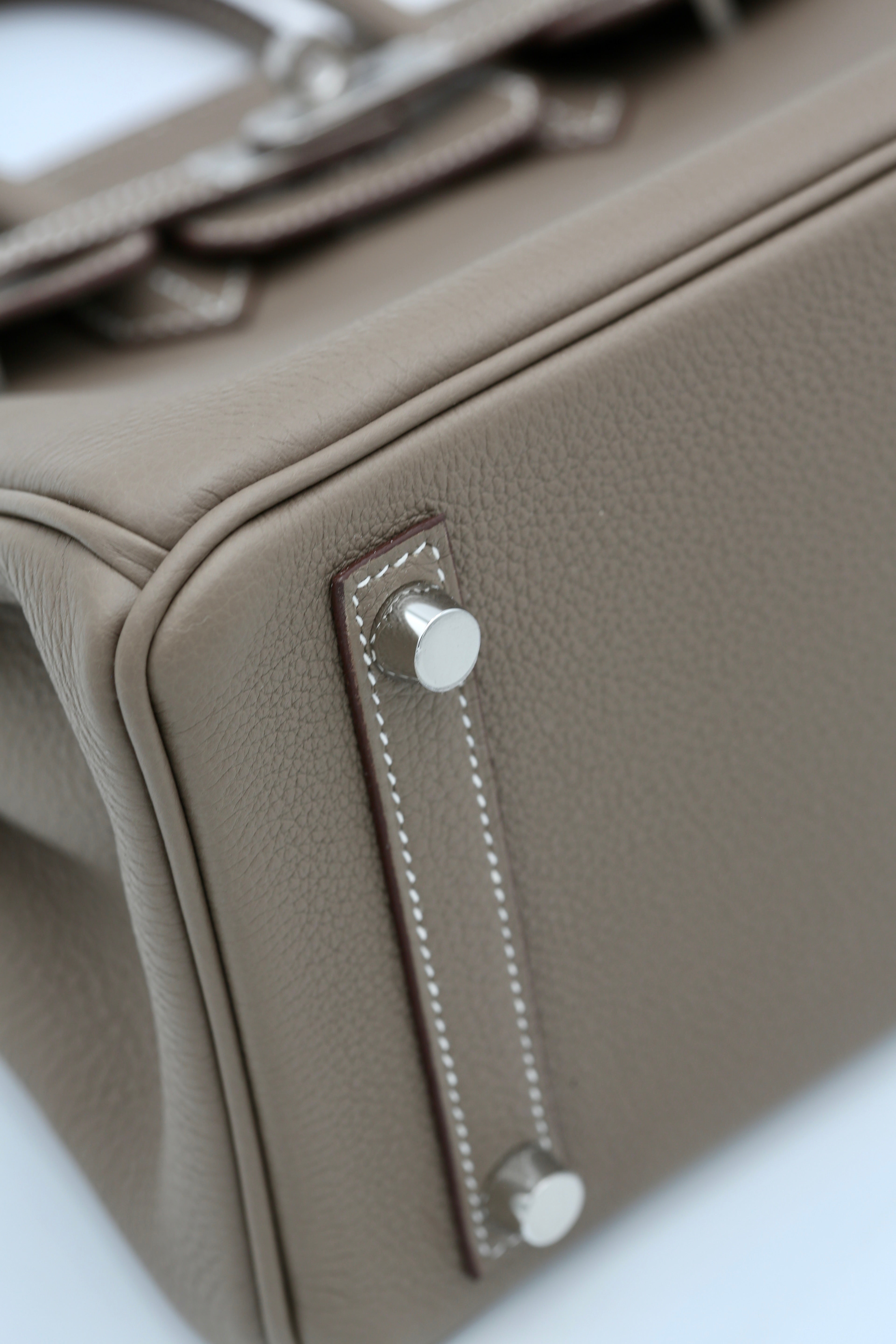 HERMÈS BIRKIN25 ETOUPE TOGO SILVER HARDWARE G STAMP