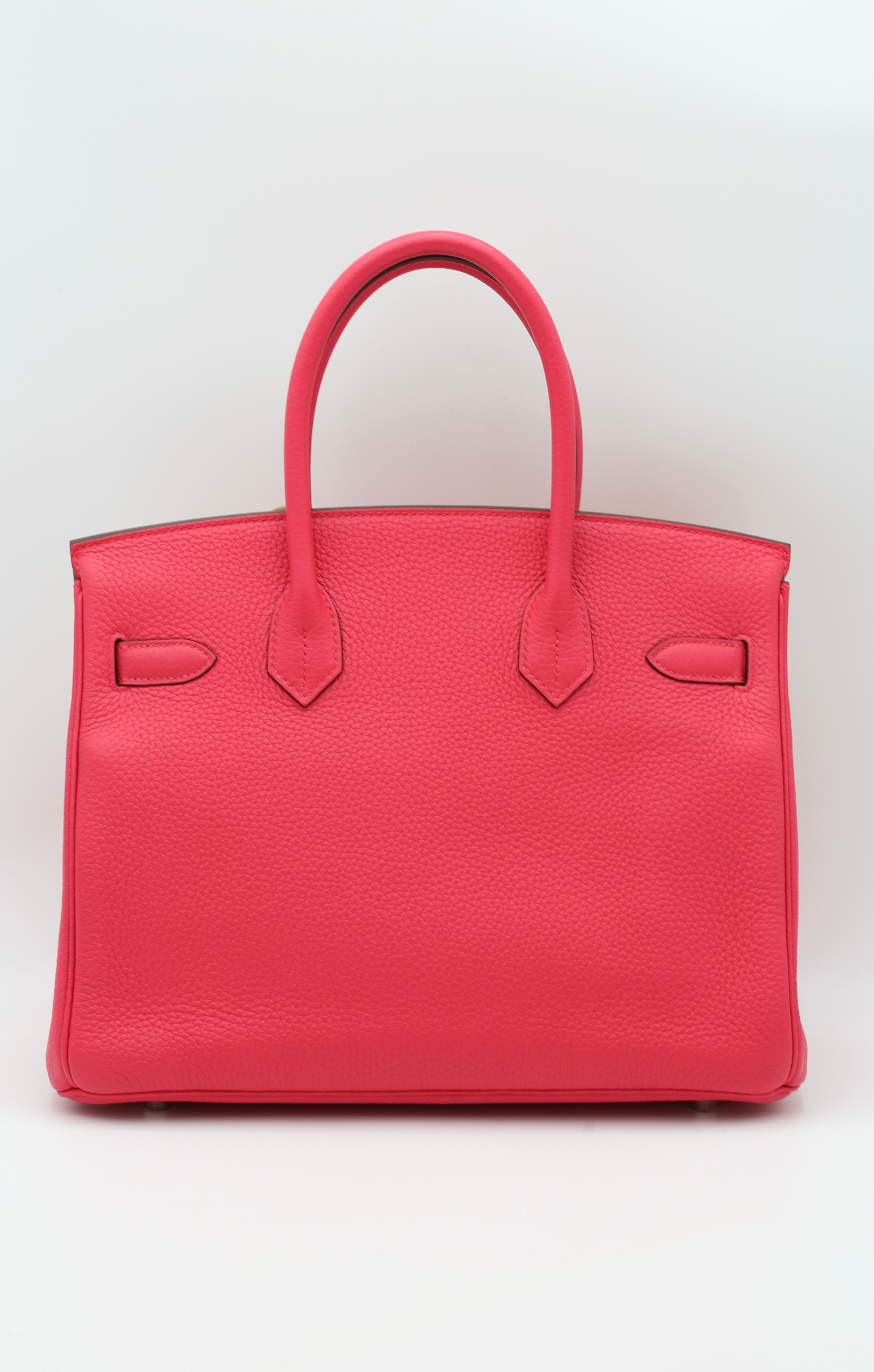 HERMÈS BIRKIN30 ROSE EXTREME TOGO SILVER HARDWARE Y STAMP