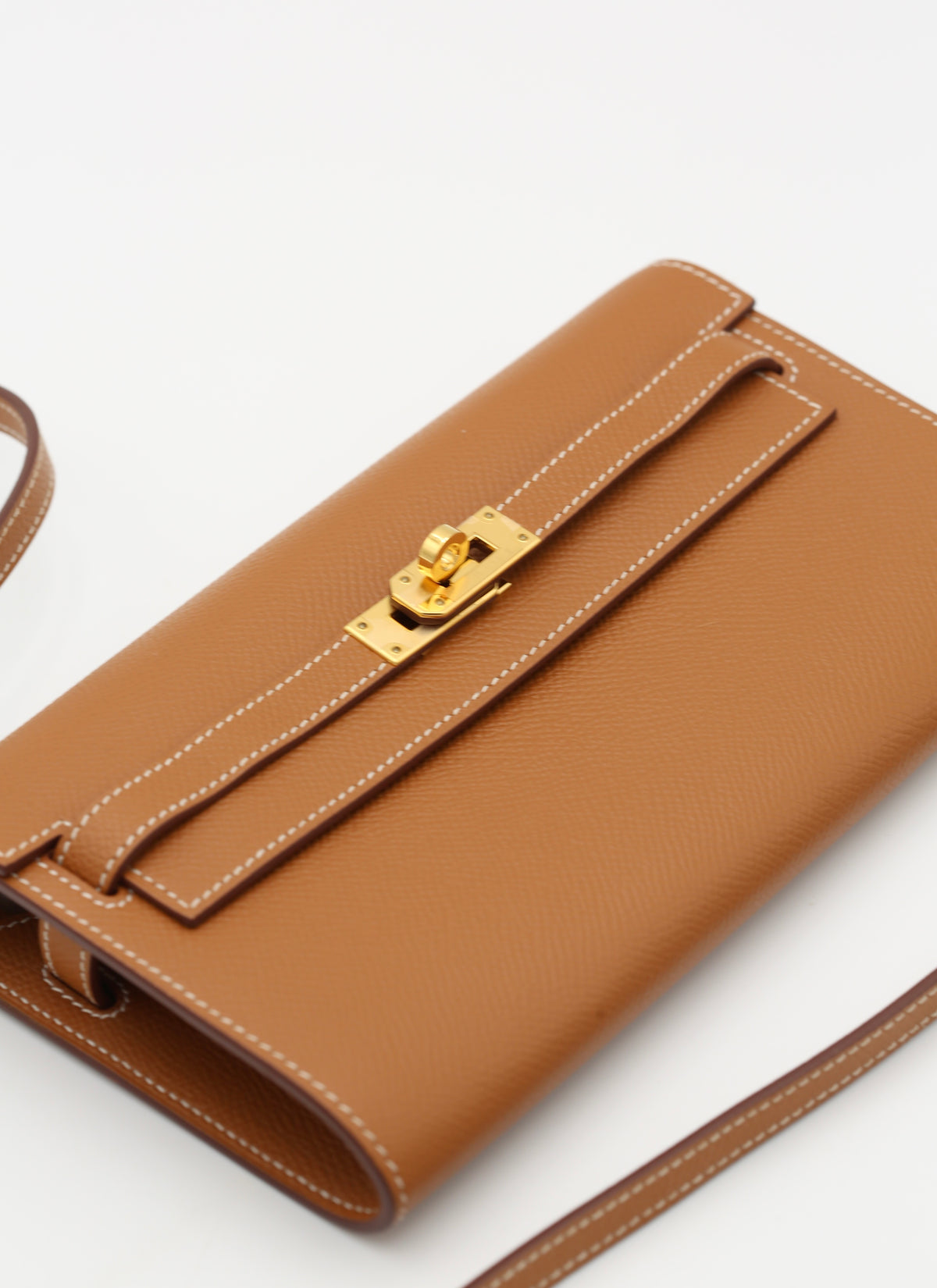 HERMÈS KELLY TO GO GOLD EPSOM GOLD HARDWARE Z STAMP