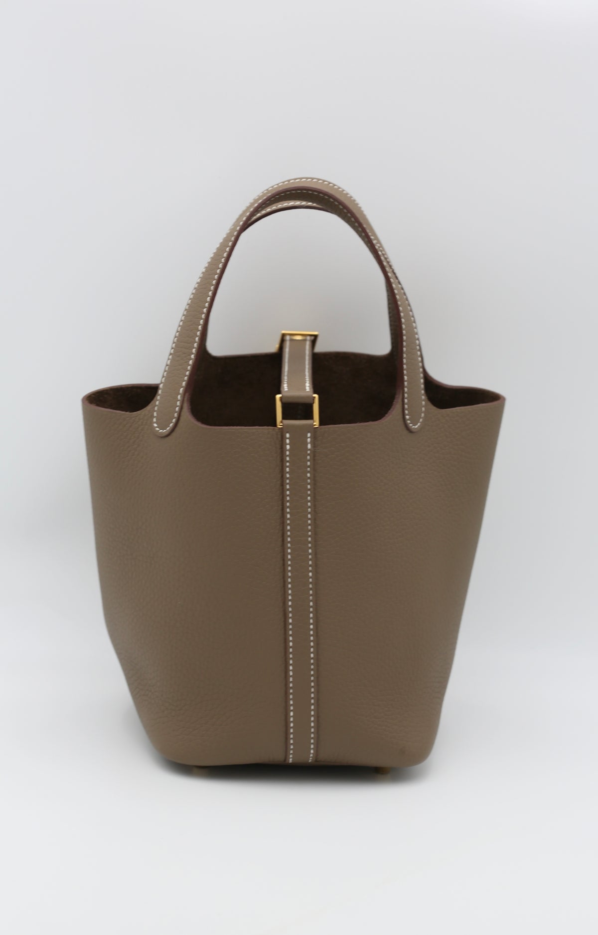 HERMÈS PICOTIN18 ETOUPE GOLD HARDWARE G STAMP