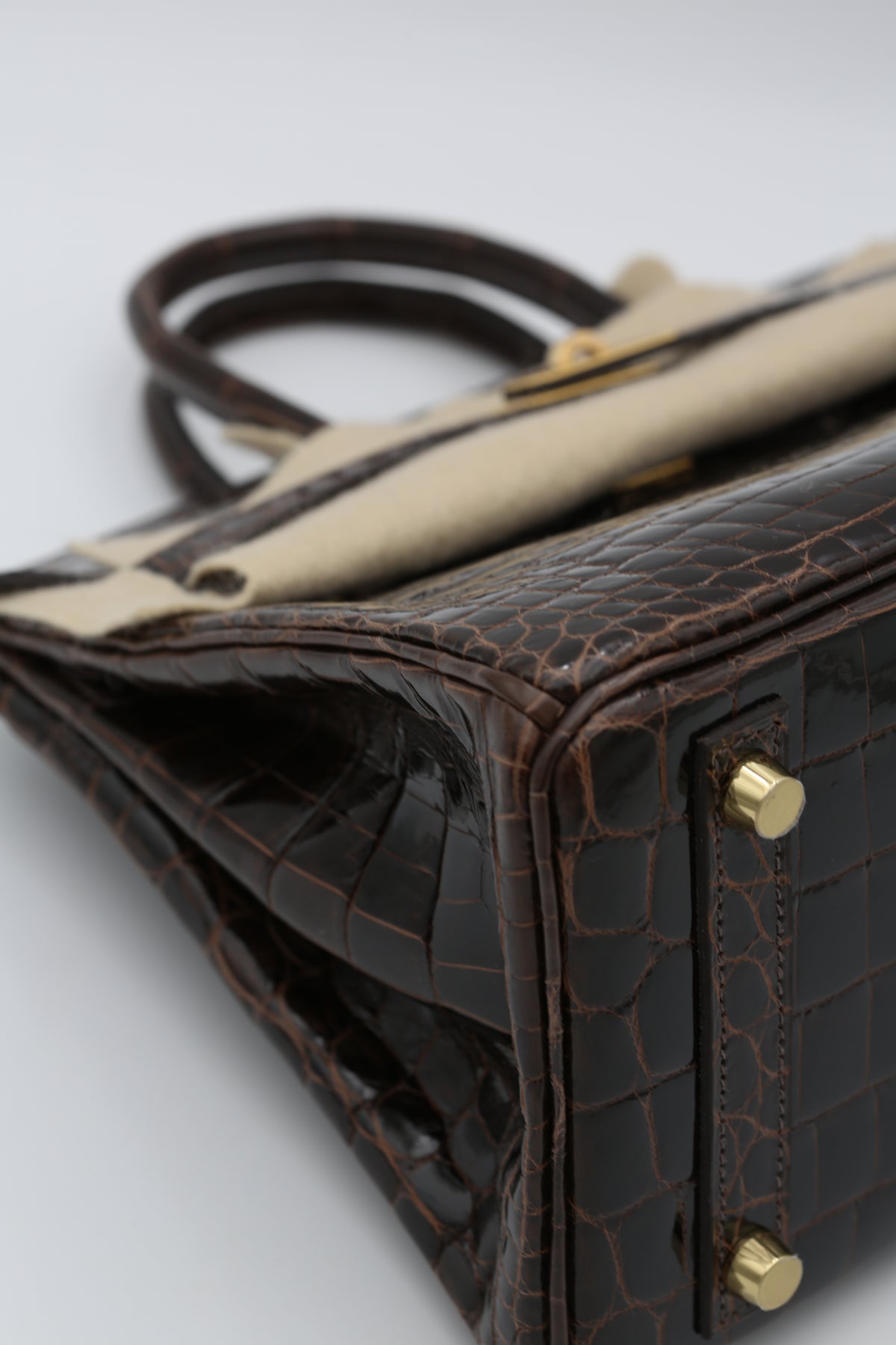 HERMÈS BIRKIN25 NILOTICUS HAVANE GOLD HARDWARE Z STAMP