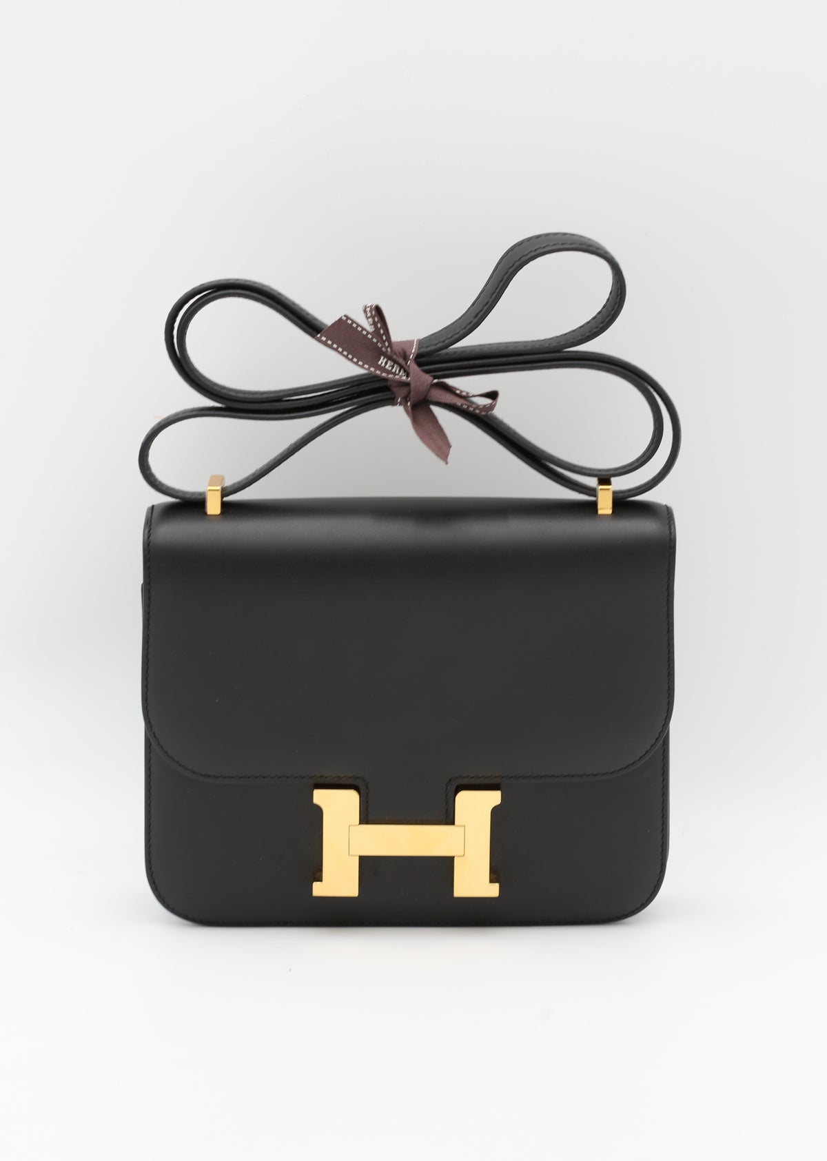 HERMÈS CONSTANCE 18 BLACK BOX GOLD HARDWARE D STAMP