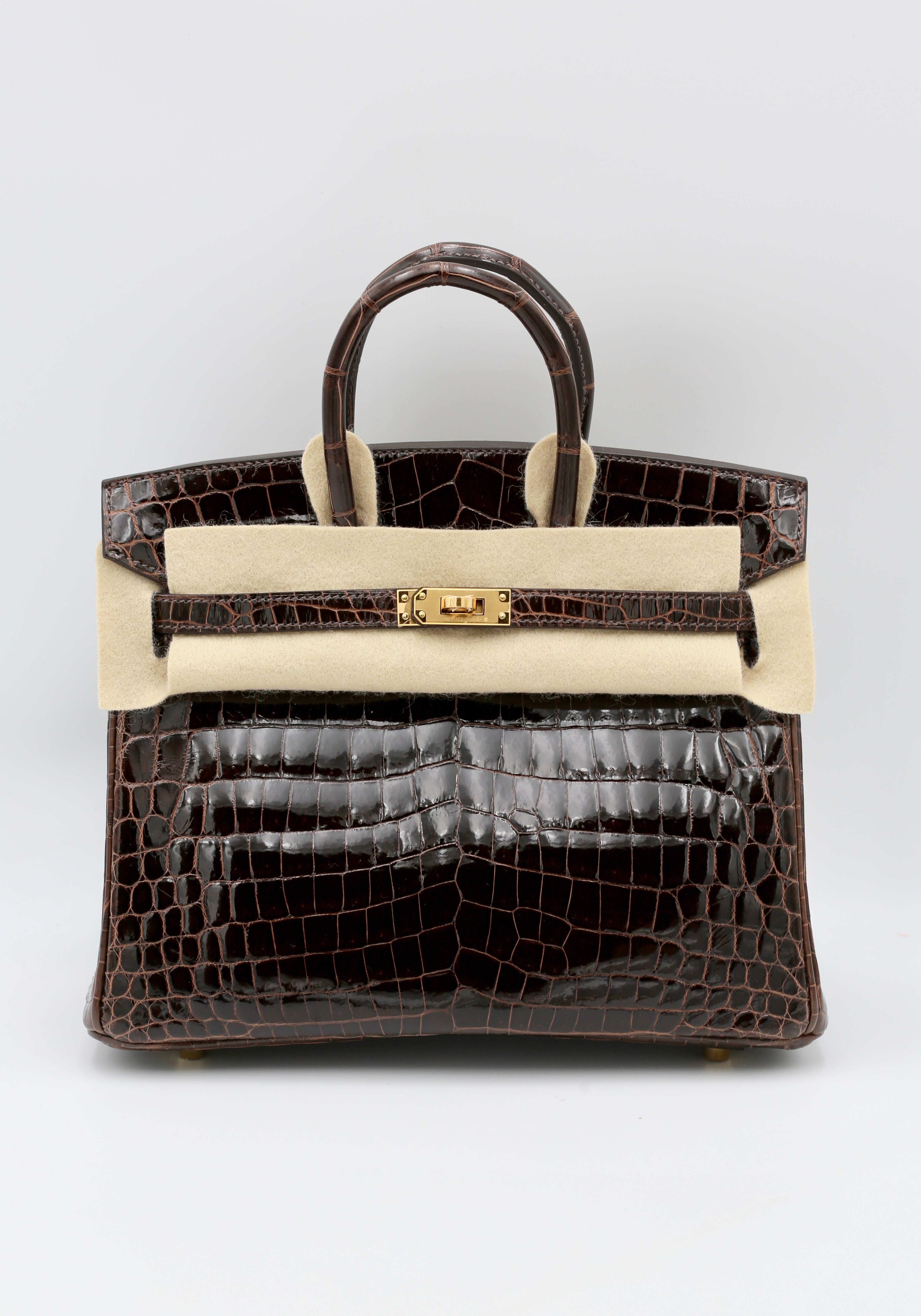 HERMÈS BIRKIN25 NILOTICUS HAVANE GOLD HARDWARE Z STAMP