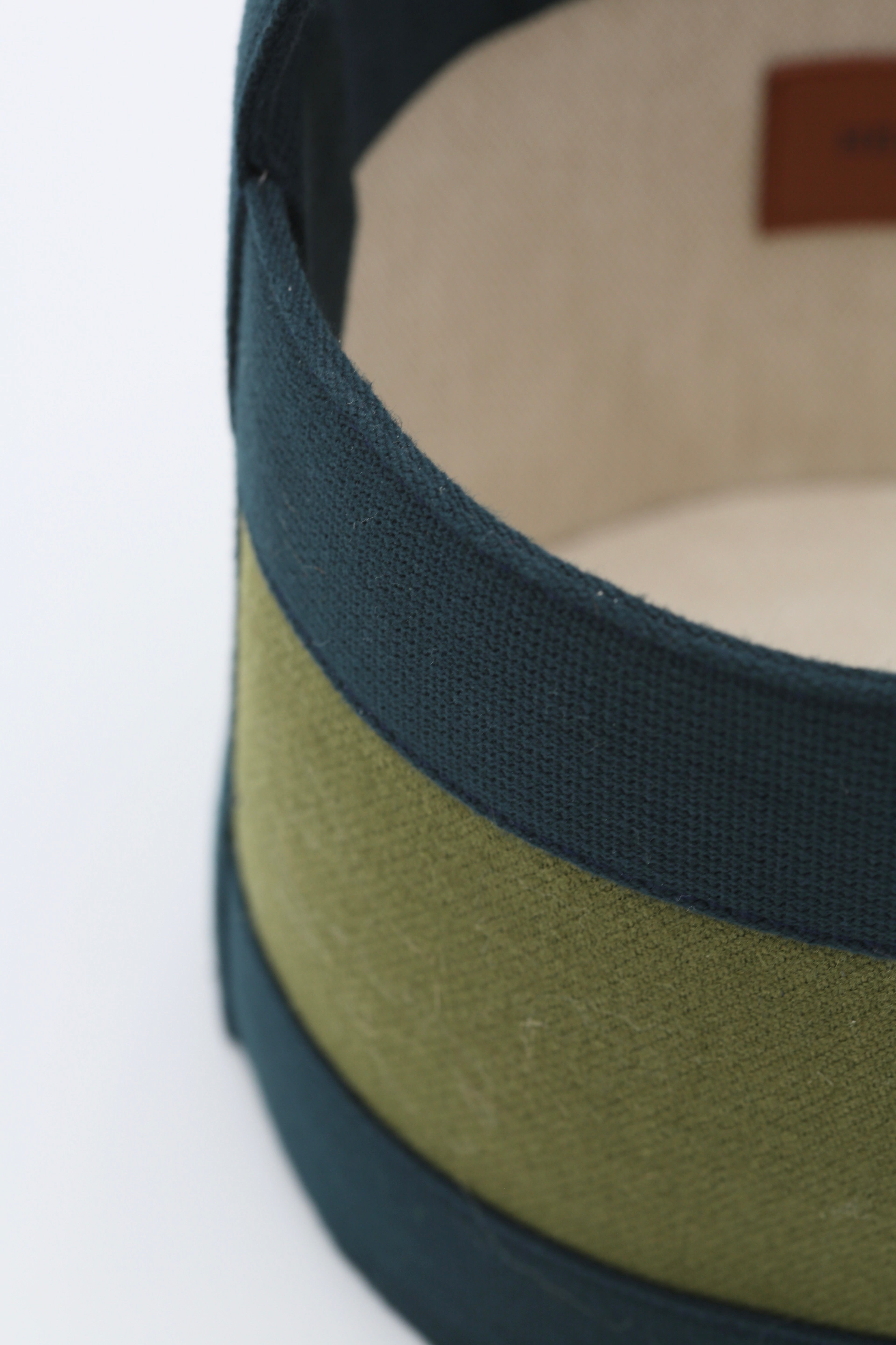 HERMÈS BUCKET BAG VERT/CRAIE CANVAS