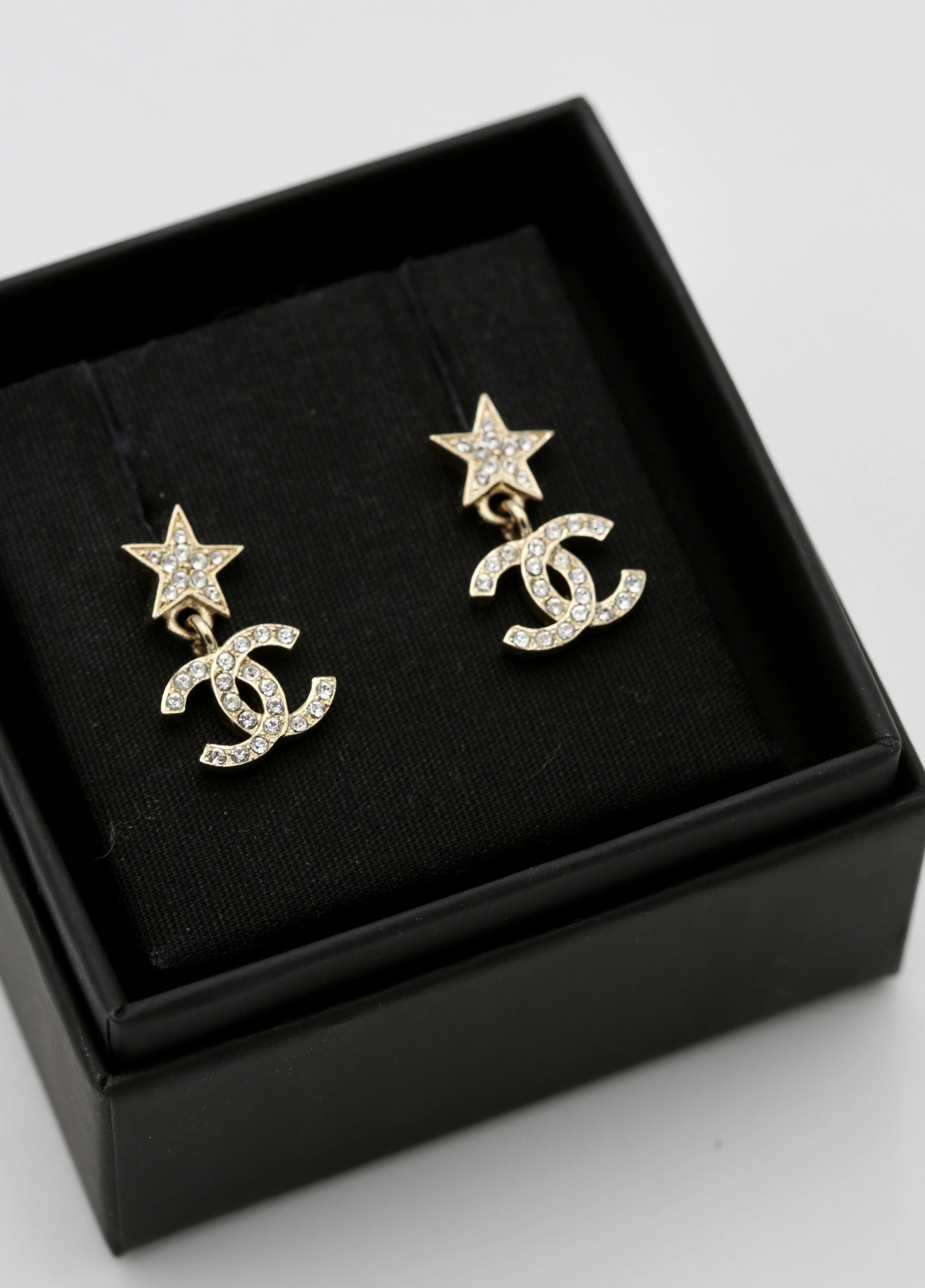 CHANEL EARRINGS STARS & CC CRYSTALS