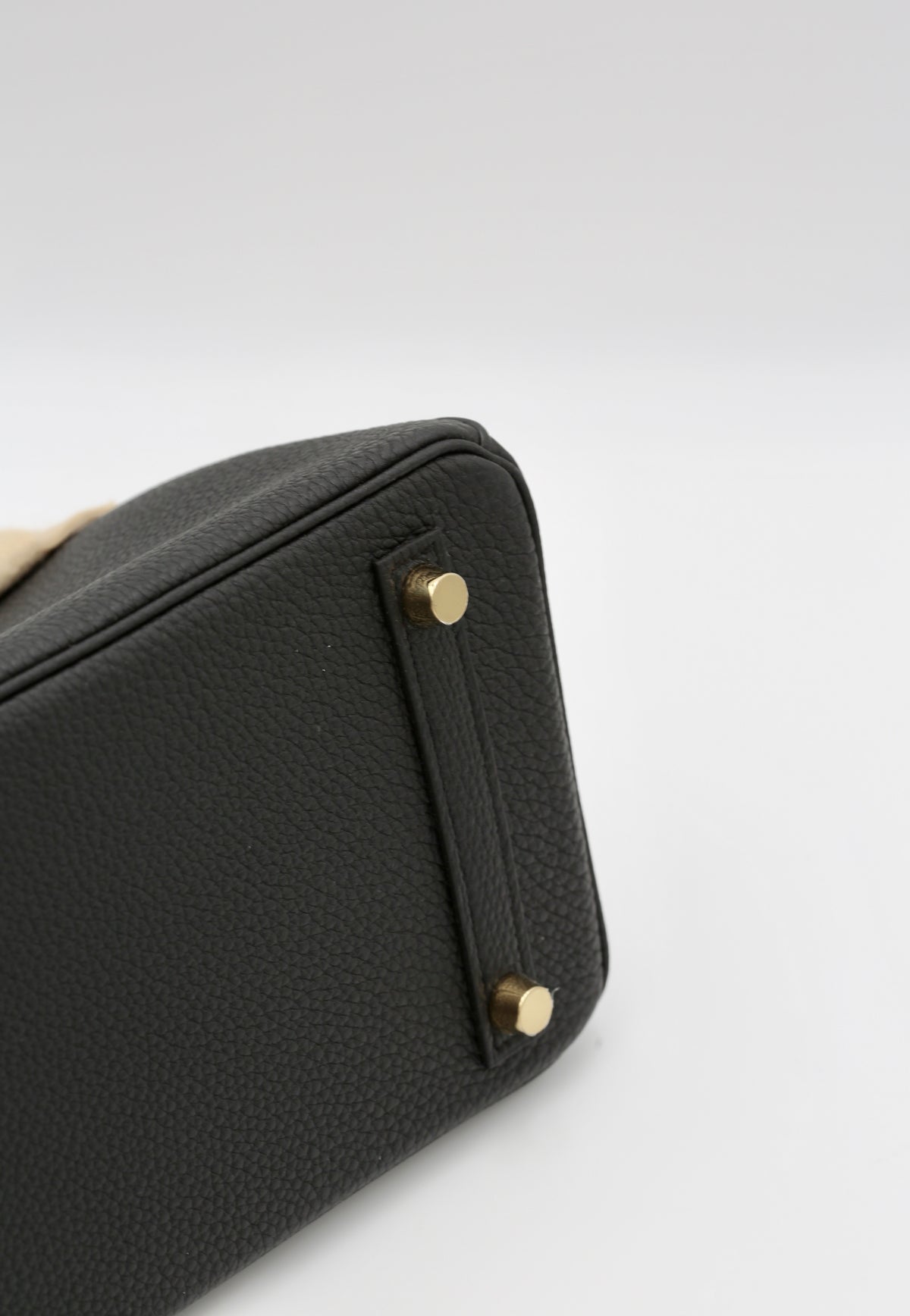 HERMÈS BIRKIN25 NOIR TOGO GOLD HARDWARE G STAMP