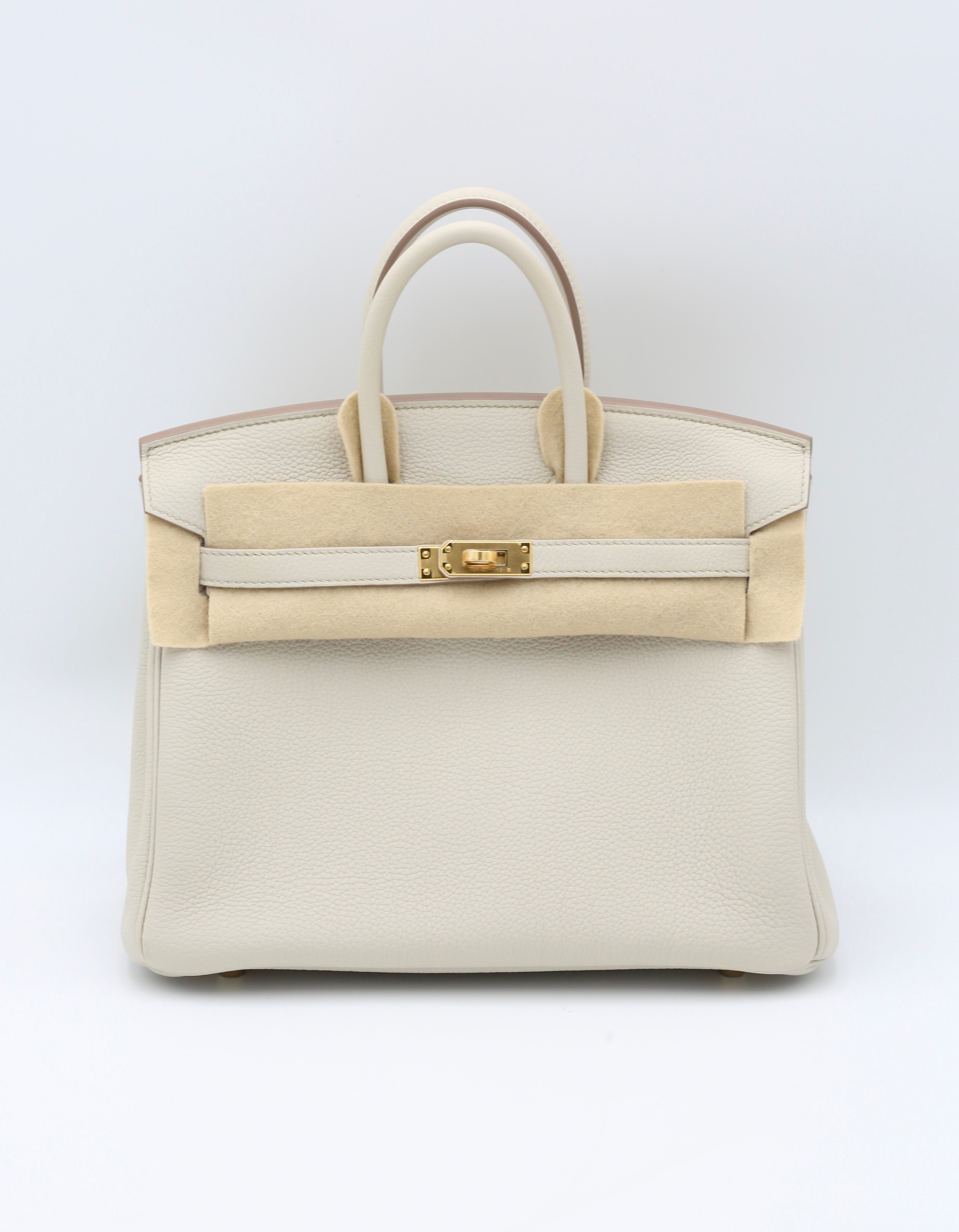HERMÈS BIRKIN25 BETON TOGO CALFSKIN GOLD HARDWARE B STAMP