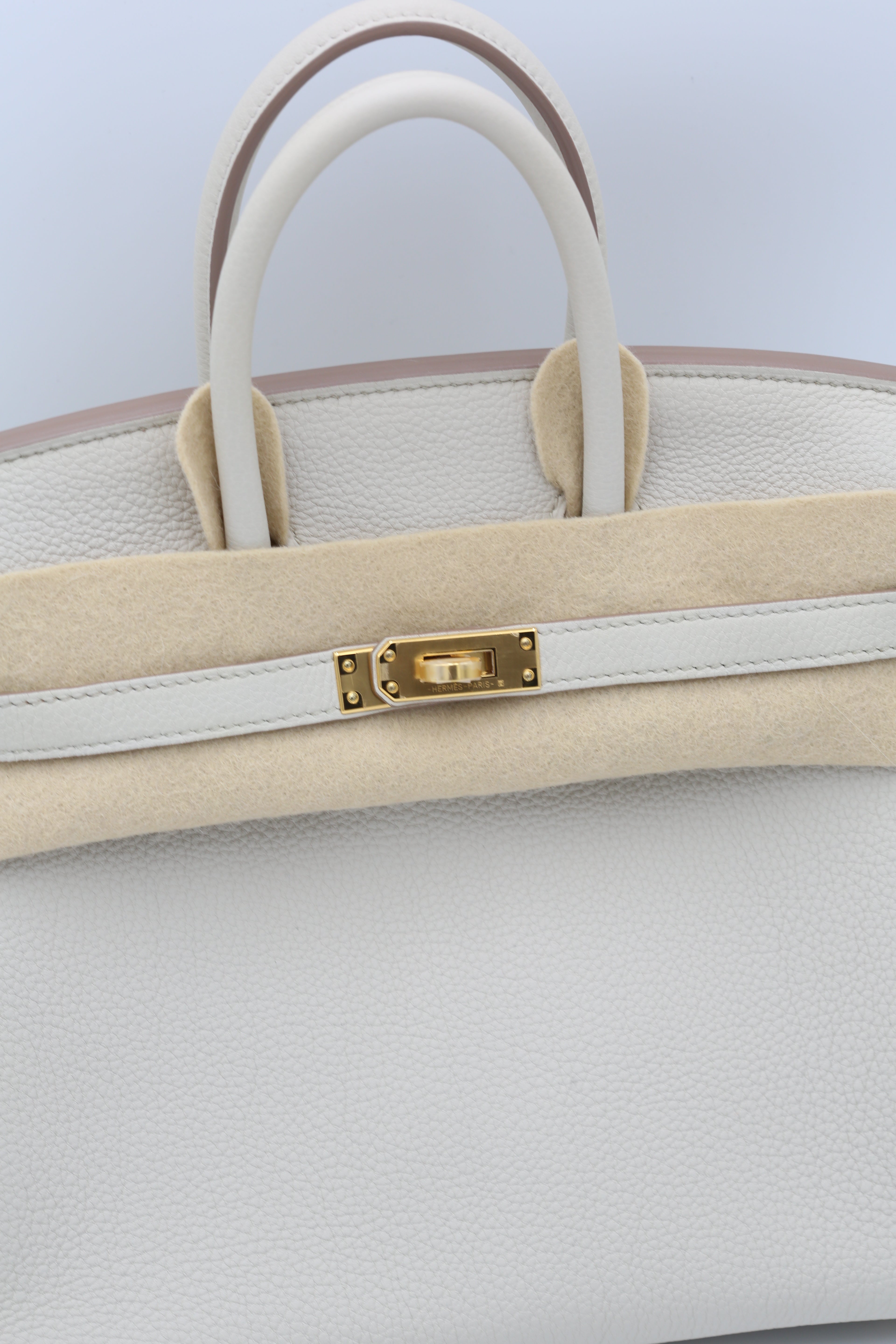 HERMÈS BIRKIN25 BETON TOGO CALFSKIN GOLD HARDWARE B STAMP