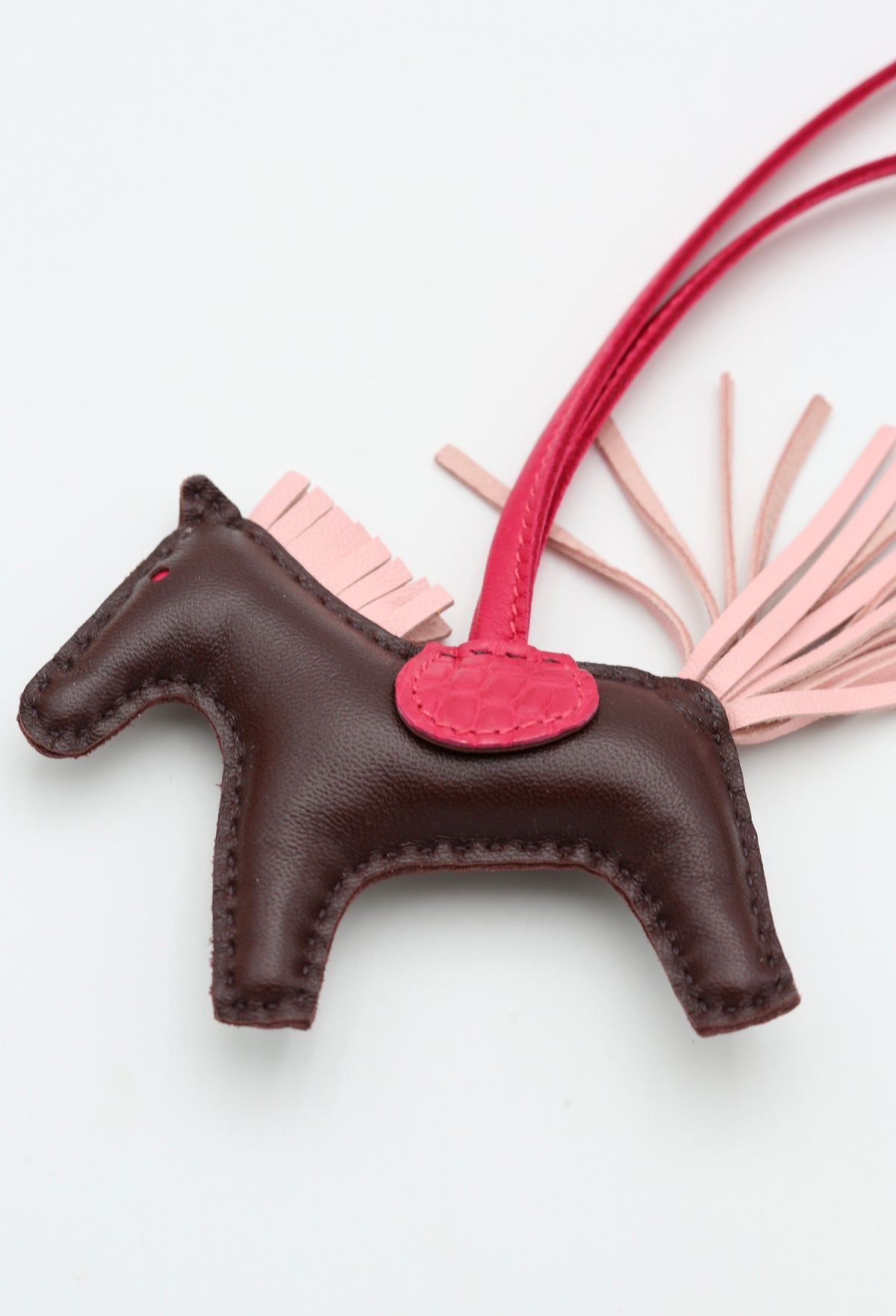 HERMÈS RODEO PM CHARM BROWN/ROSE TOUCH