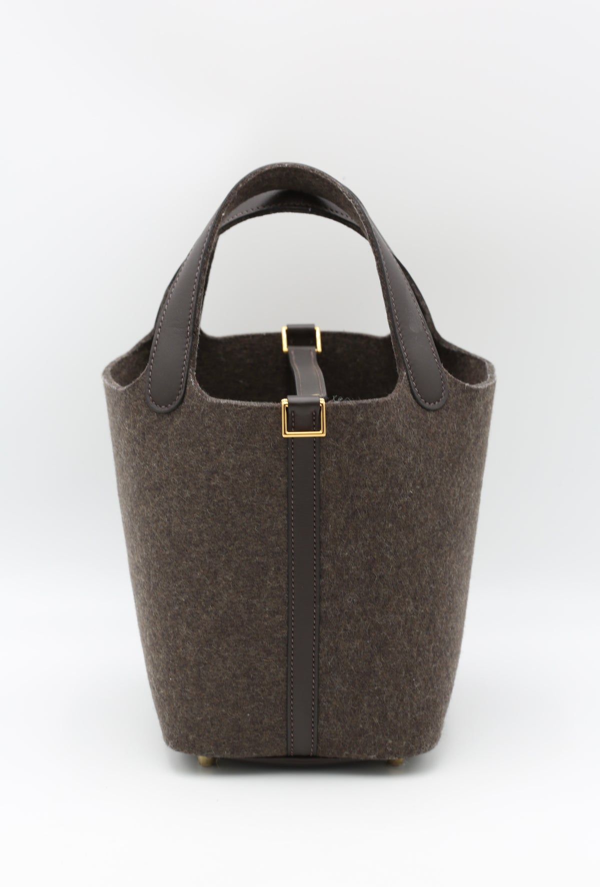 HERMÈS PICOTIN18 FELT WITH LEATHER GOLD HARDWARE Y STAMP