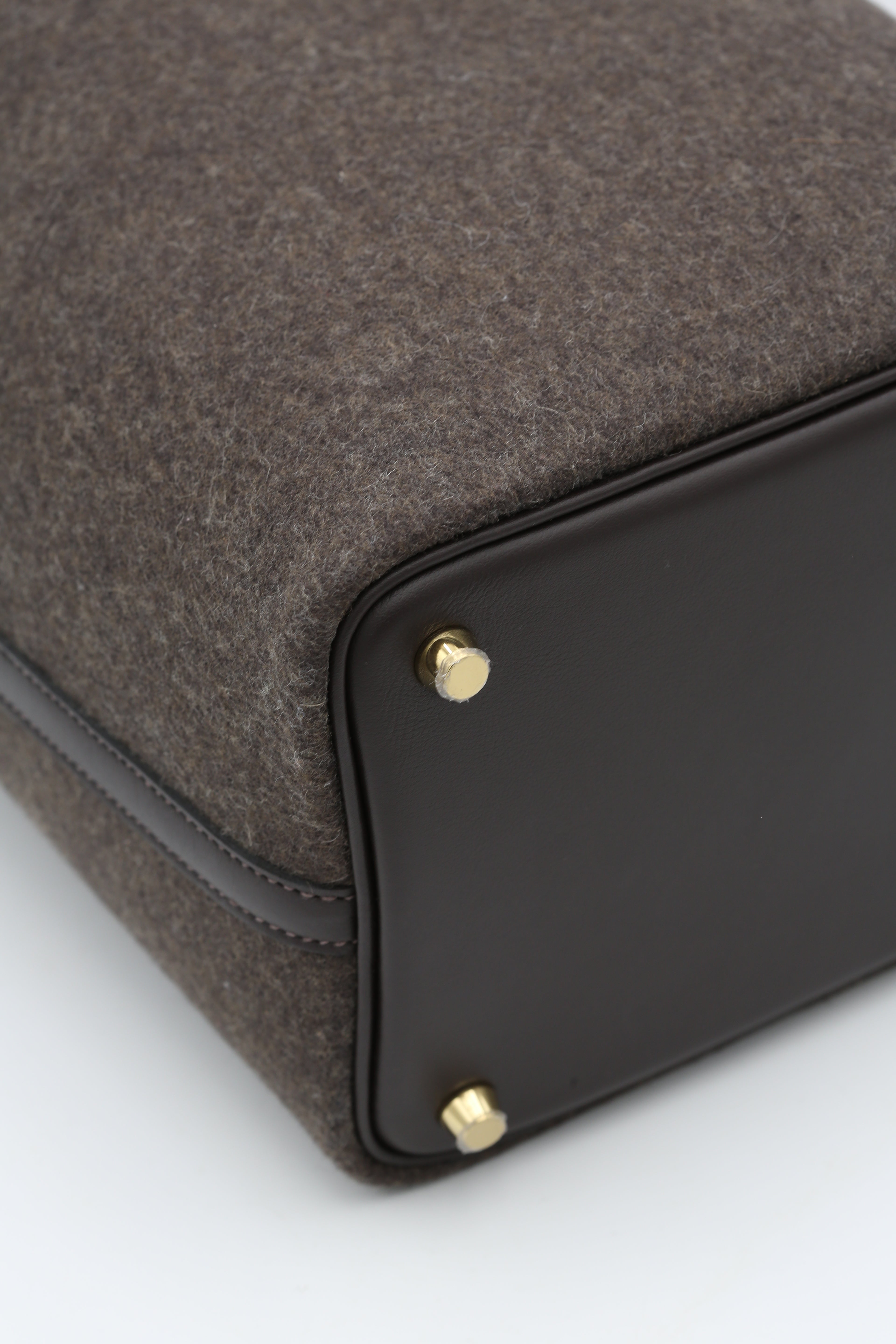 HERMÈS PICOTIN18 FELT WITH LEATHER GOLD HARDWARE Y STAMP