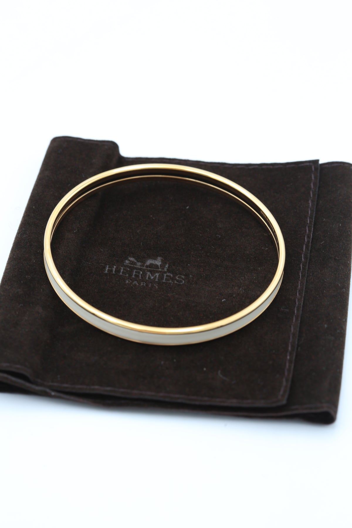 HERMÈS BANGLE BRACELET WHITE