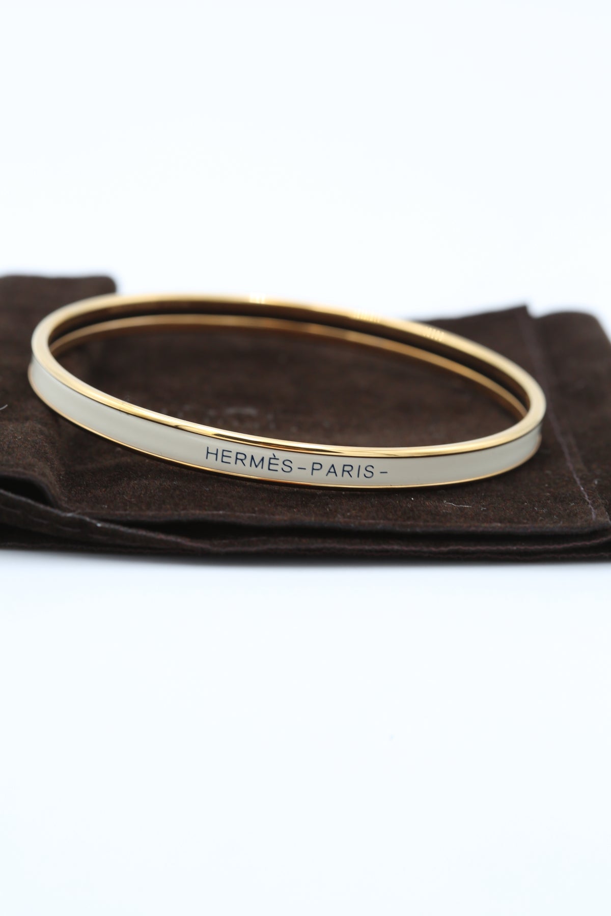 HERMÈS BANGLE BRACELET WHITE