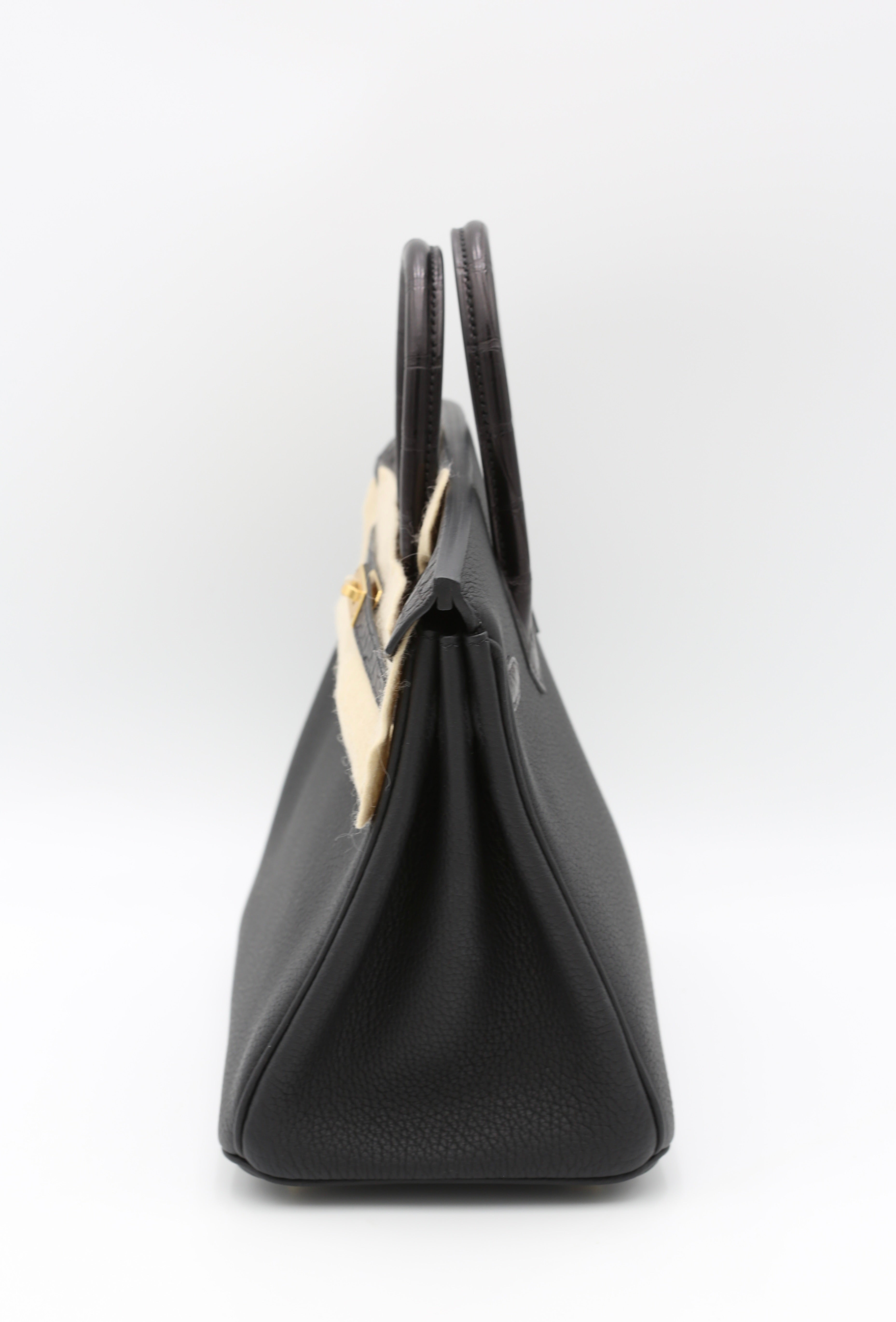 HERMÈS BIRKIN25 NOIR TOUCH TOGO CALFSKIN MATTE ALLIMISSI GOLD HARDWARE B STAMP