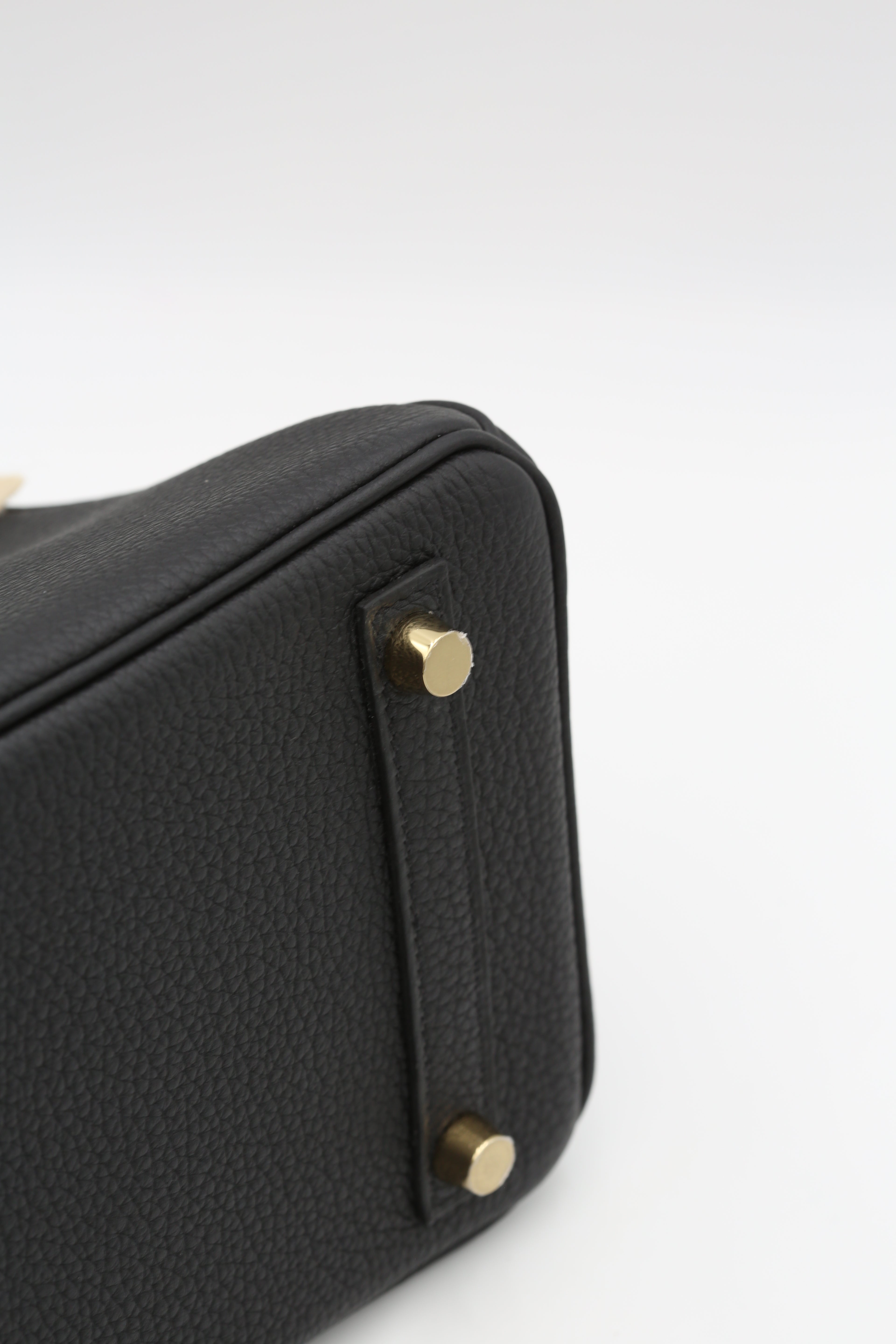 HERMÈS BIRKIN25 NOIR TOUCH TOGO CALFSKIN MATTE ALLIMISSI GOLD HARDWARE B STAMP