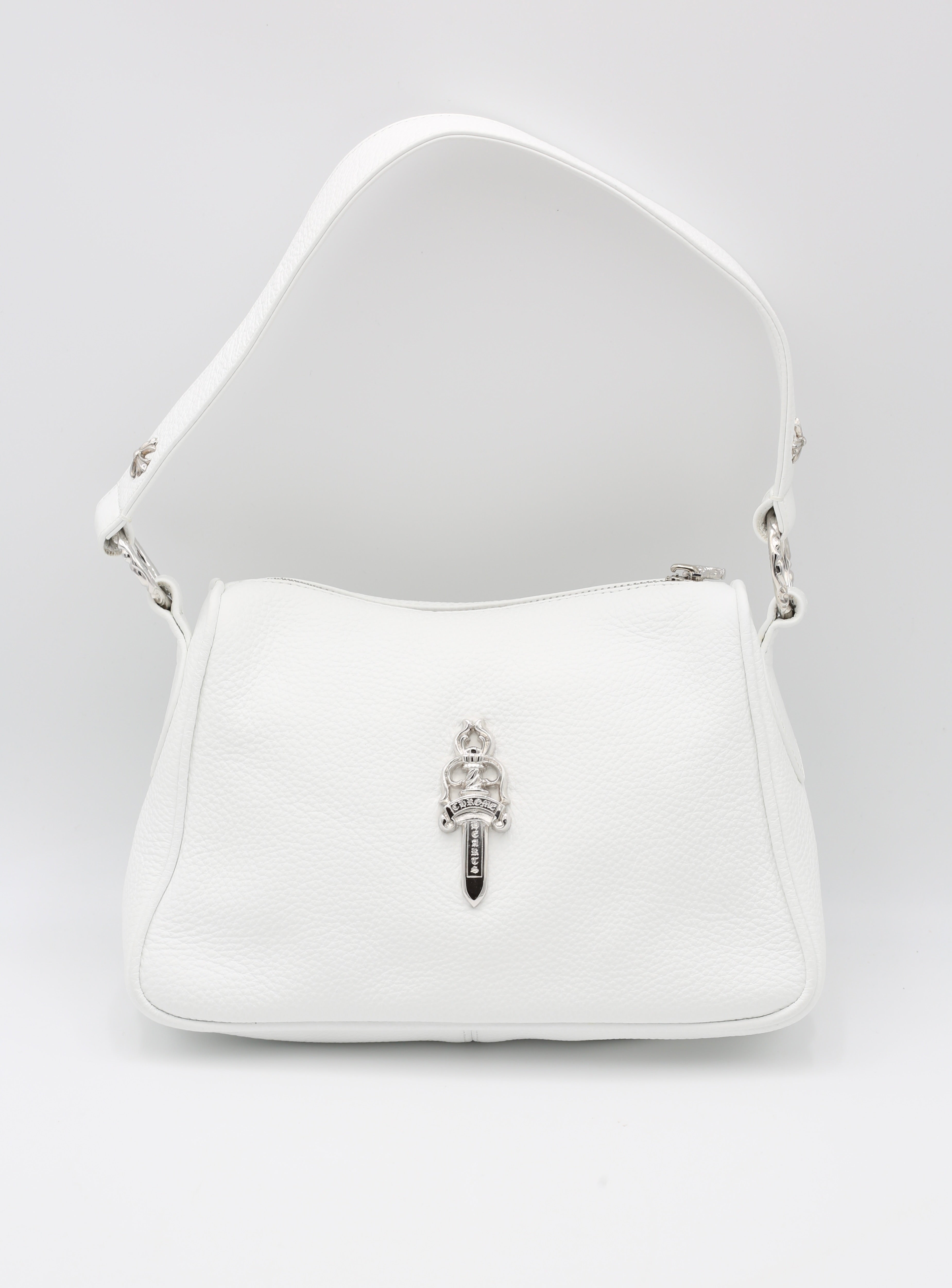 CHROME HEARTS WHITE SHOULDER BAG