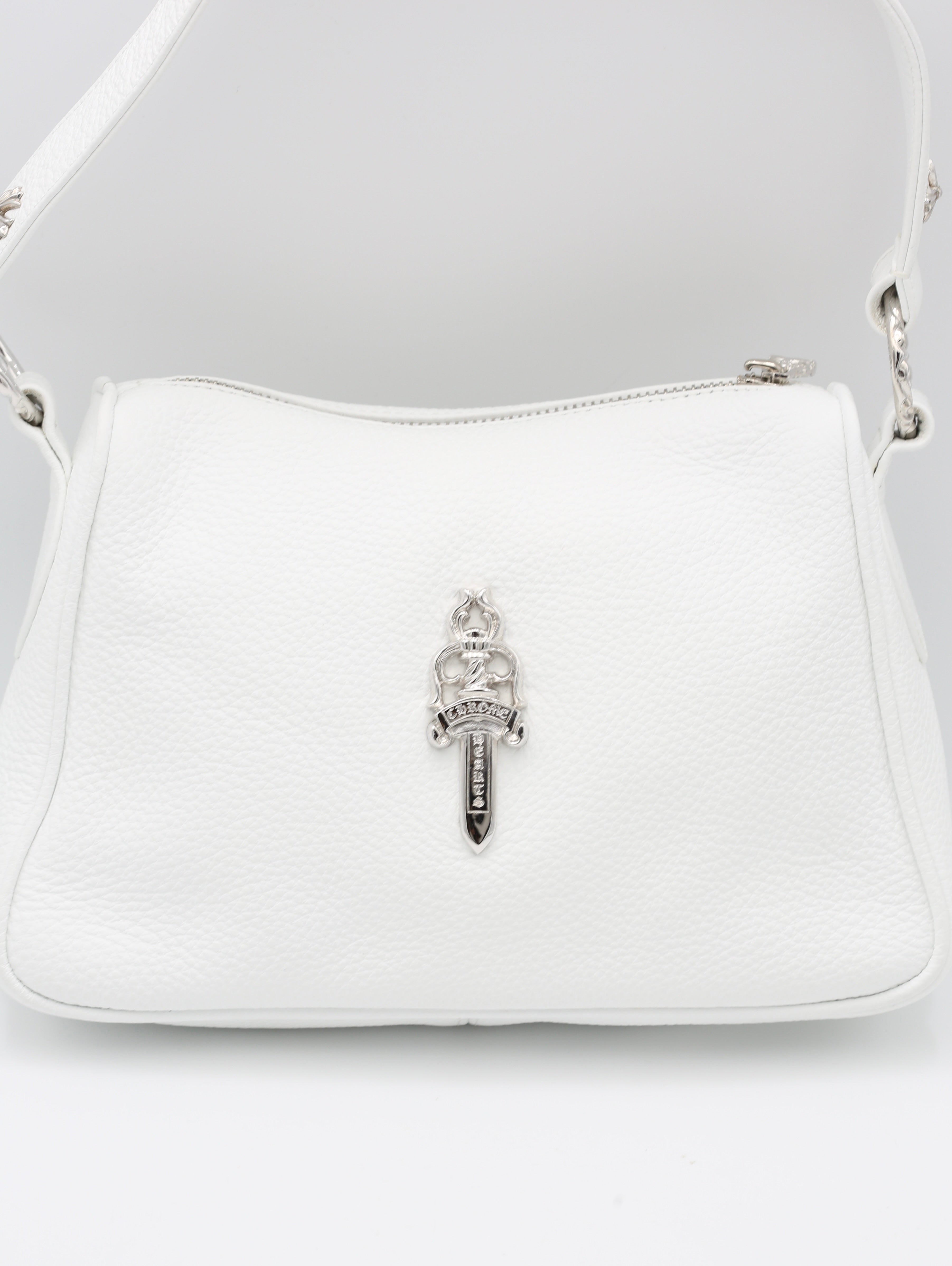 CHROME HEARTS WHITE SHOULDER BAG
