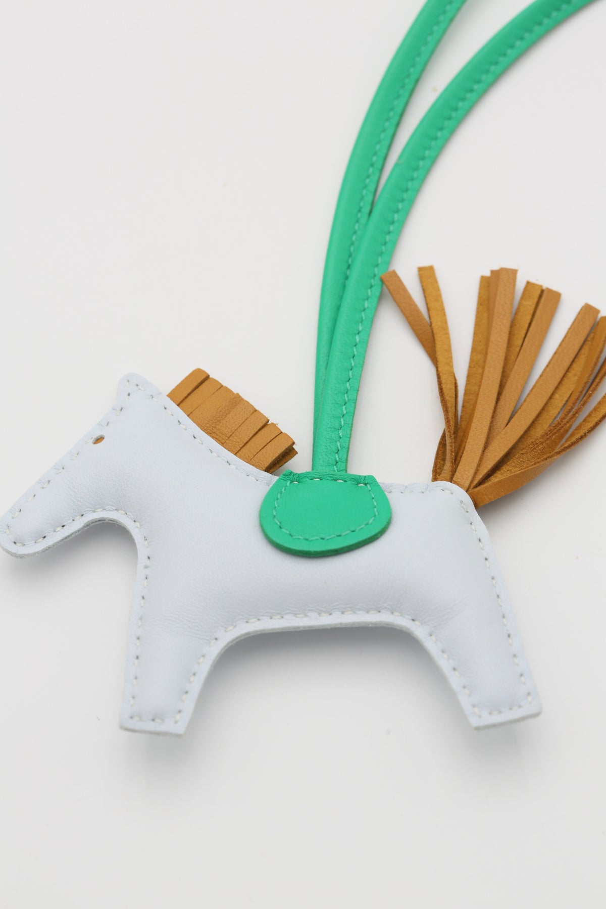 HERMÈS RODEO PM CHARM BLEU/VERT/BROWN