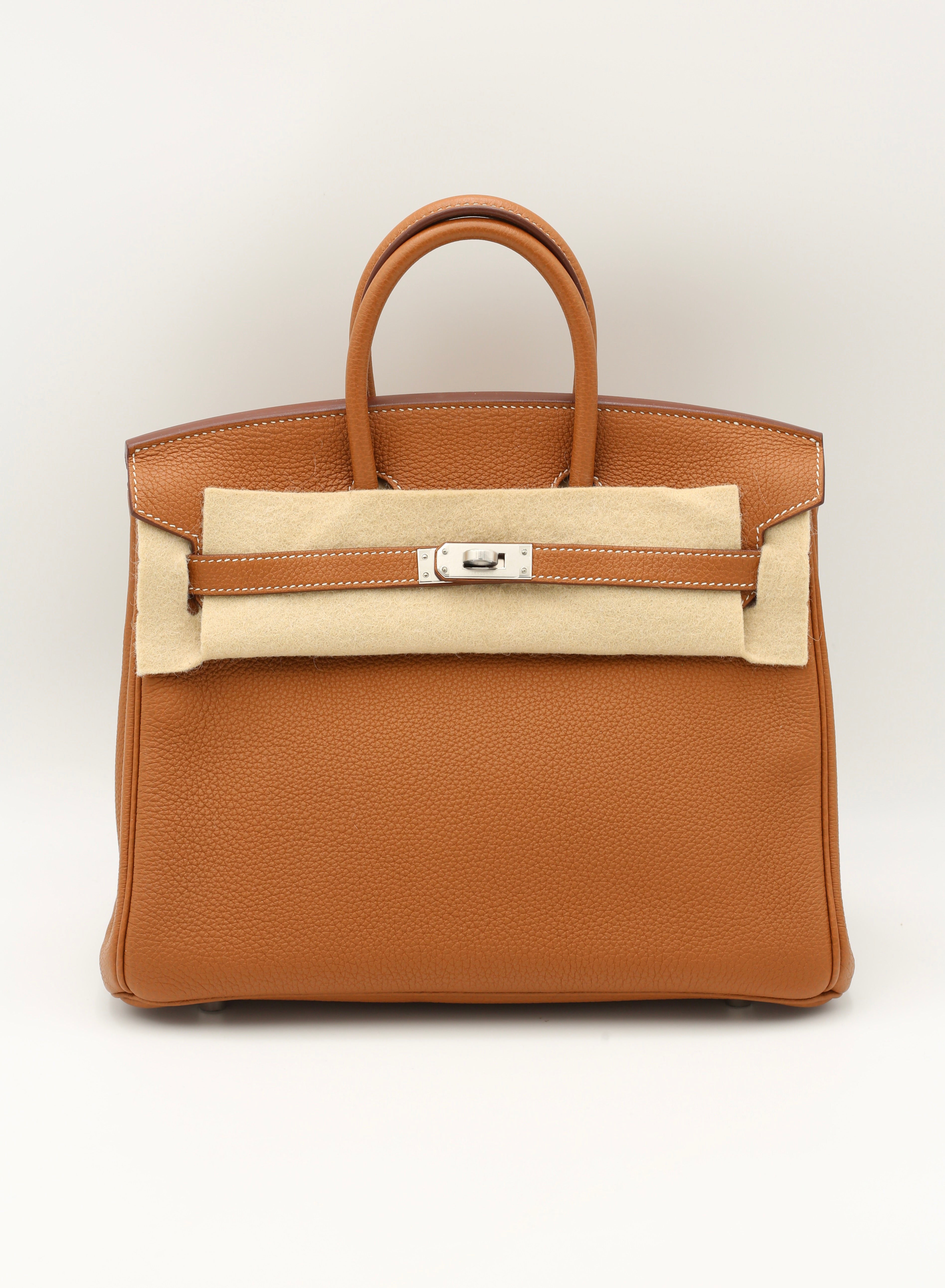 HERMÈS BIRKIN25 GOLD TOGO SILVER HARDWARE Z STAMP