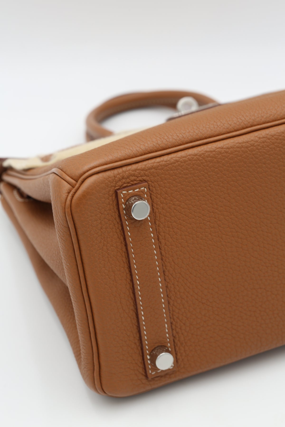 HERMÈS BIRKIN25 GOLD TOGO SILVER HARDWARE Z STAMP