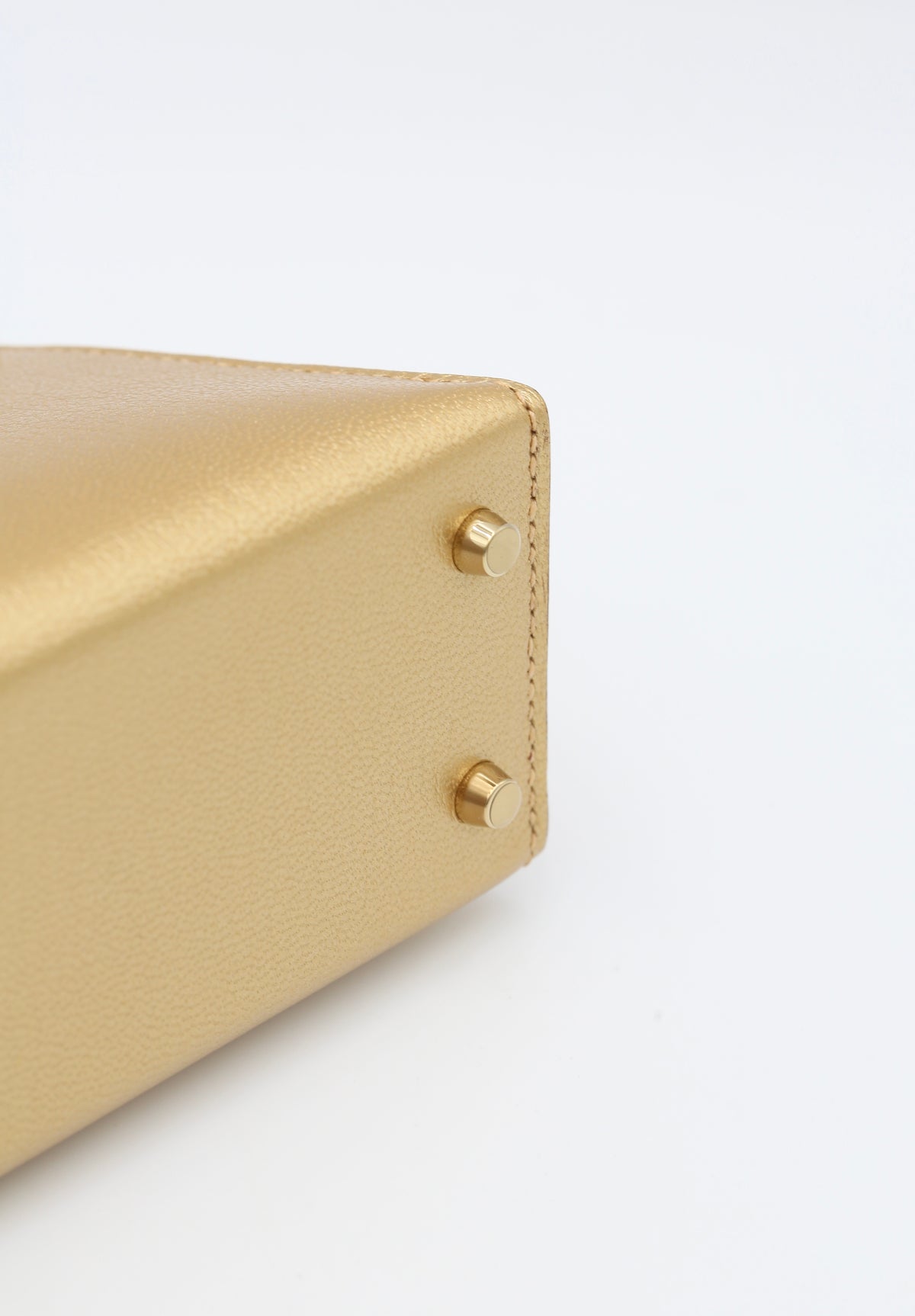 HERMÈS MINI KELLY II SELLIER DORE CHAMKILIGHT GOATSKIN GOLD HARDWARE G STAMP