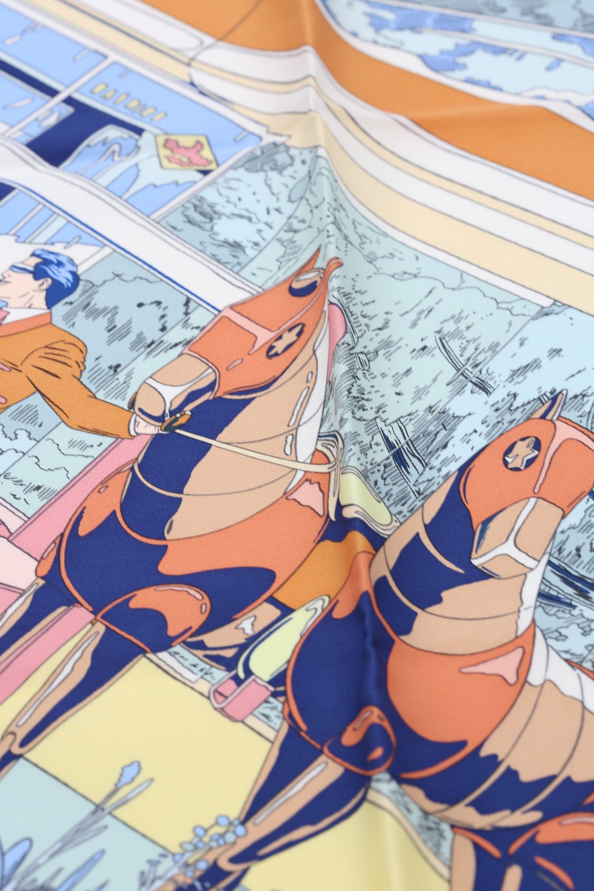 HERMÈS SCARF 70X70 BLUE