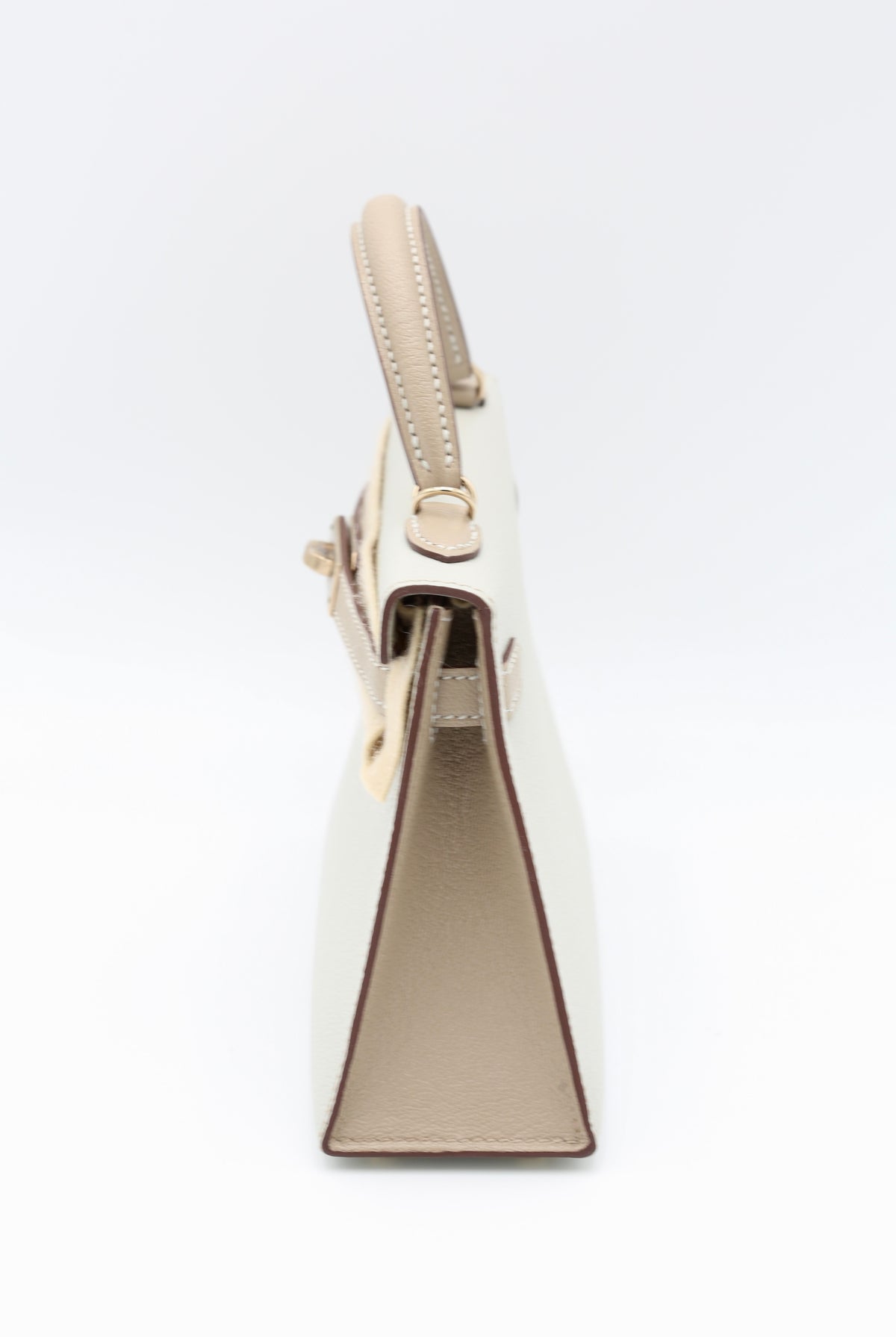 HERMÈS MINI KELLY II GRIS PERLE & GRIS TOURTERELLE EPSOM GOLD HARDWARE B STAMP