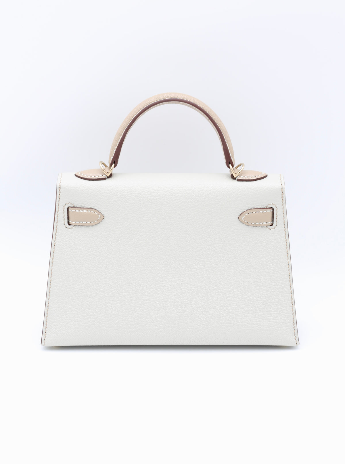 HERMÈS MINI KELLY II GRIS PERLE & GRIS TOURTERELLE EPSOM GOLD HARDWARE B STAMP