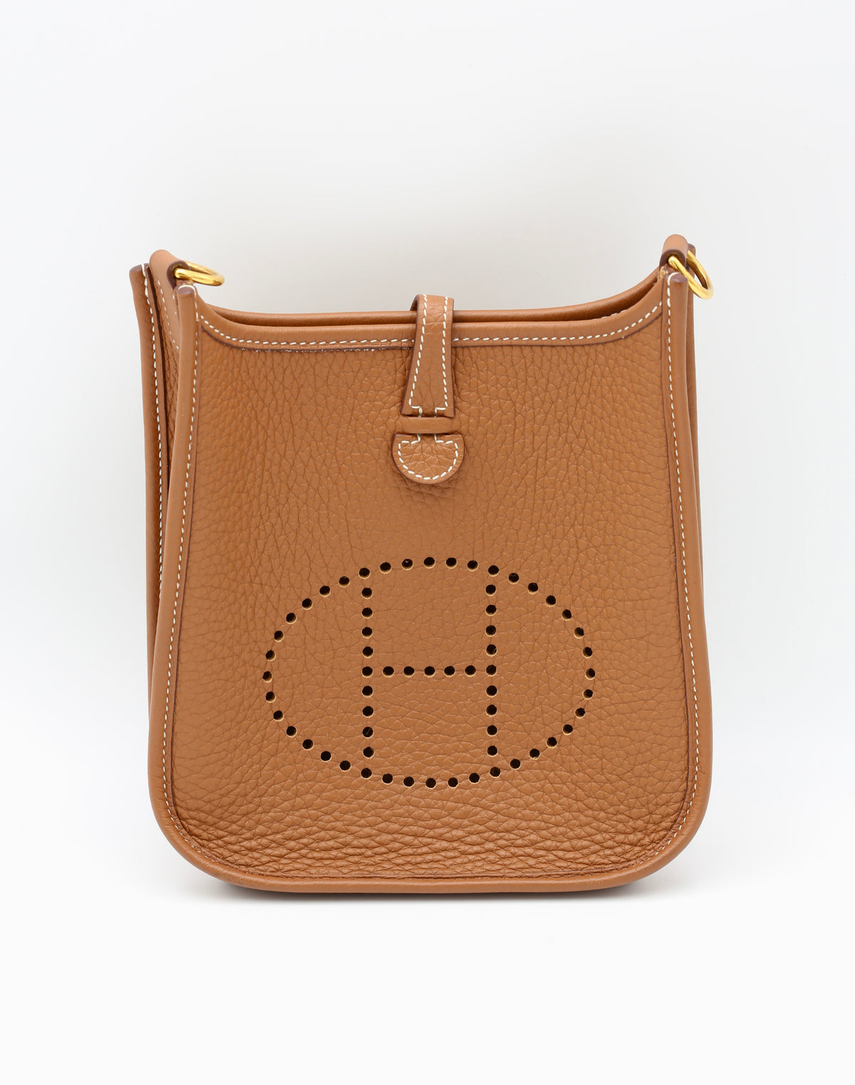 HERMÈS MINI EVELYN GOLD TAURILLON CLEMENCE Z STAMP