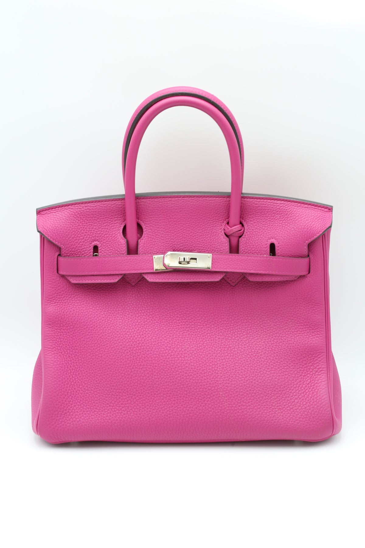 HERMÈS BIRKIN30 ROSE POURPRE SILVER HARDWARE C STAMP